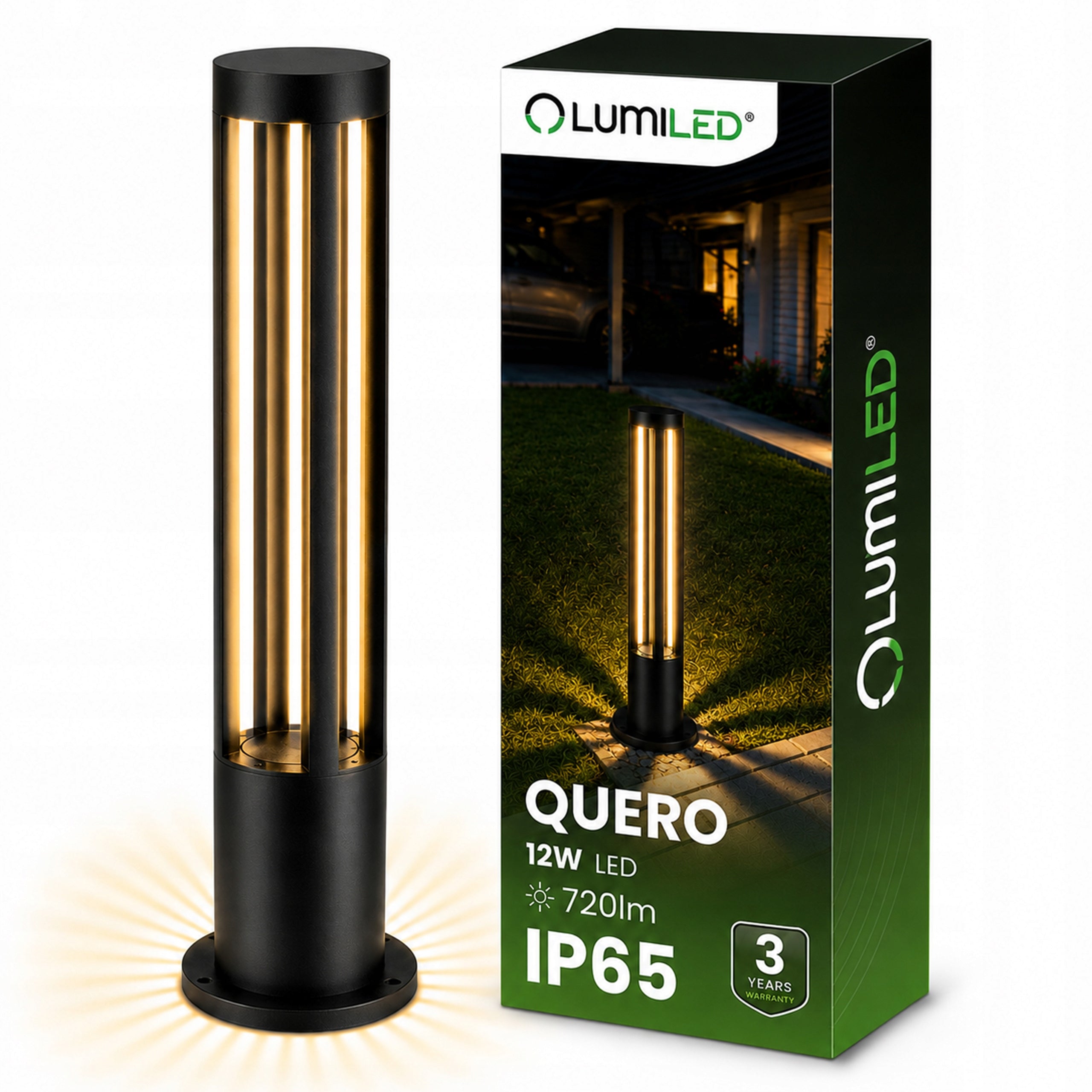 LED Garden Lamp Outdoor Standing Garden POST 80cm 12W Waterproof