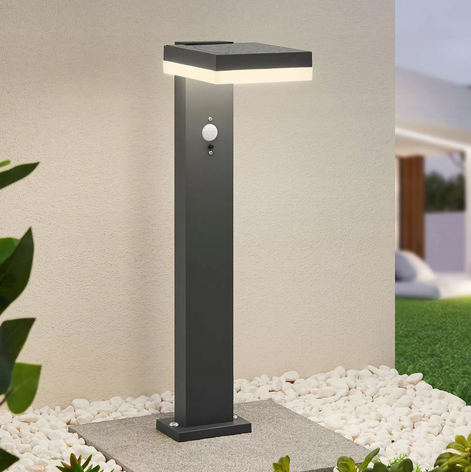 LED Garden Lamp Outdoor Standing Post 50cm Solar POWERFUL LIGHT Packaging status original