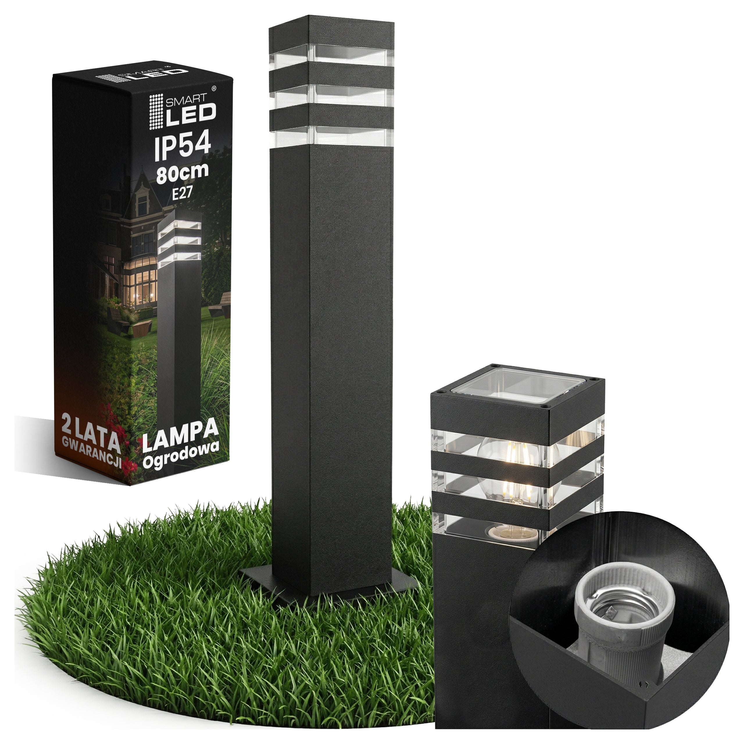 LED Garden Lamp Outdoor Standing Post IP54 80cm
