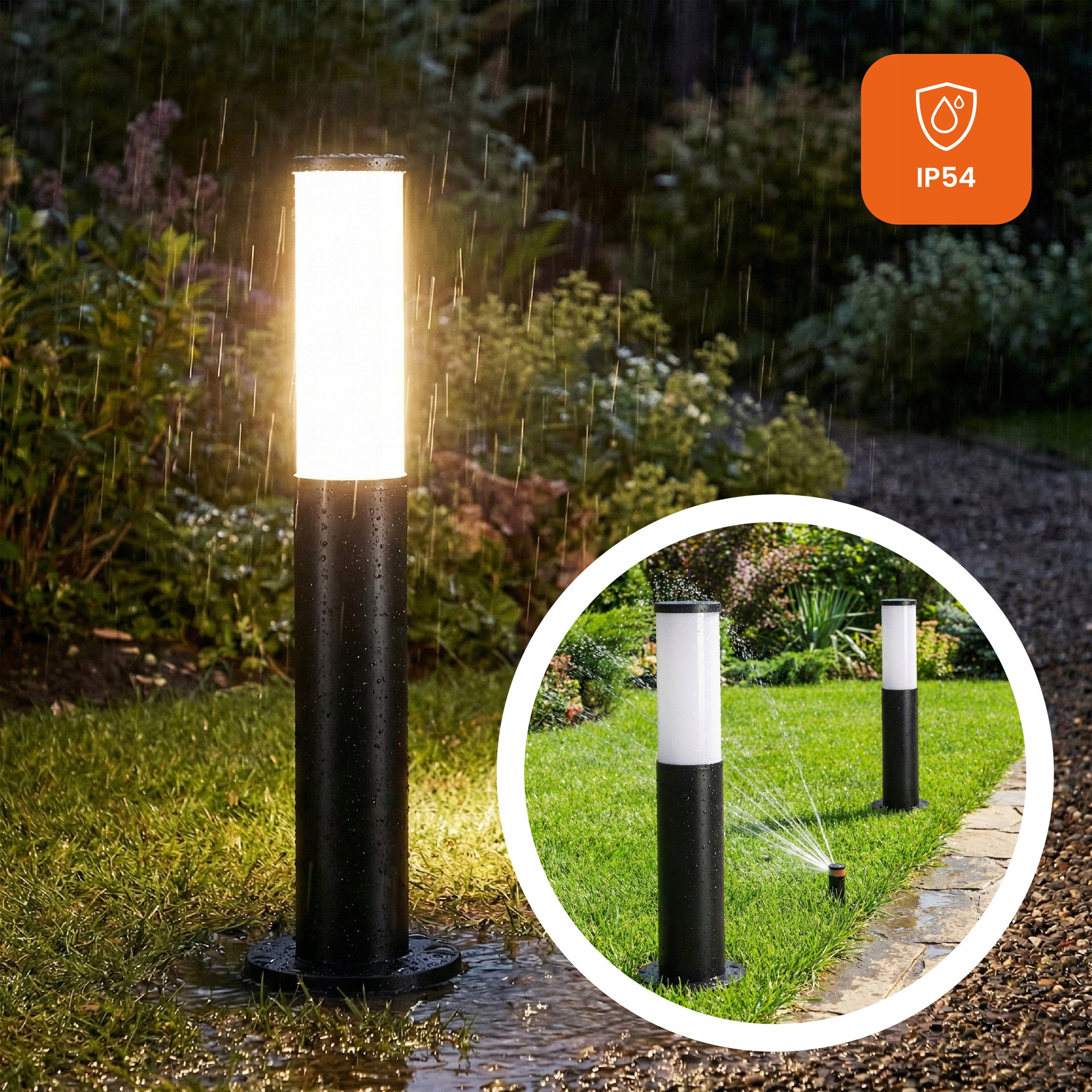 LED Garden Lamp Post 45cm E27 230V IP54 Black Modern PREMIUM Manufacturer code 7084