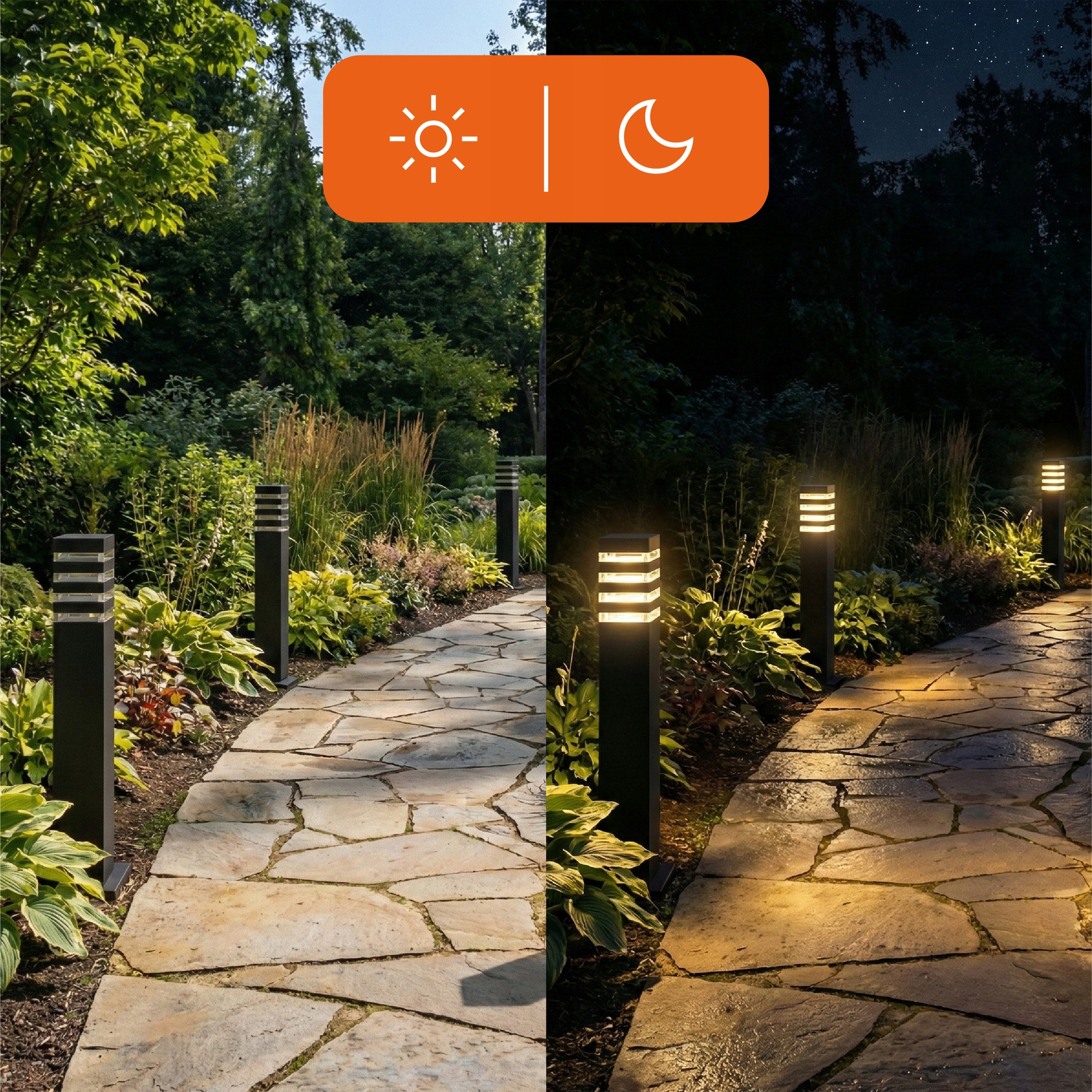 LED Garden Lamp Post 60cm E27 Black Modern Strong PREMIUM 230V Brand Smartled