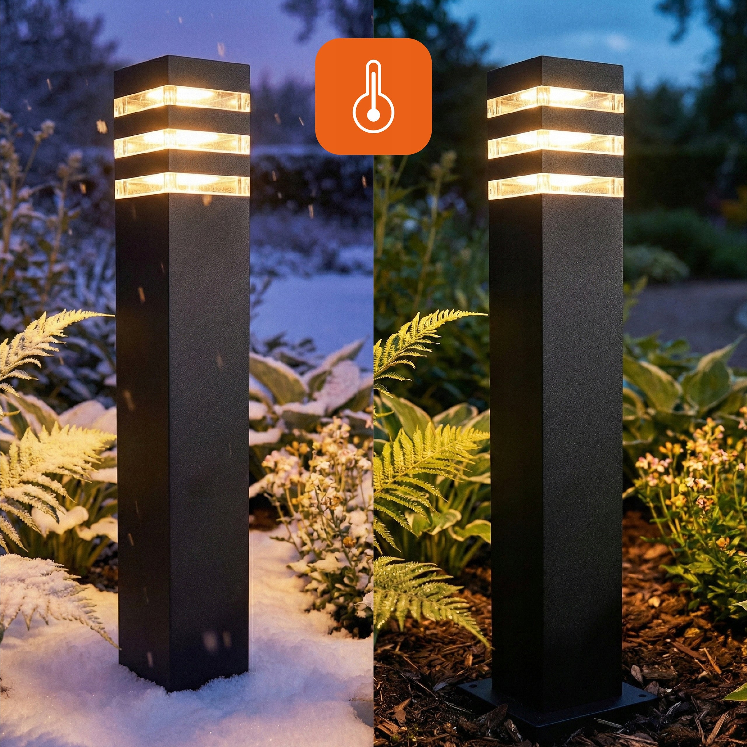LED Garden Lamp Post 60cm E27 Black Modern Strong PREMIUM 230V Product height 60 cm