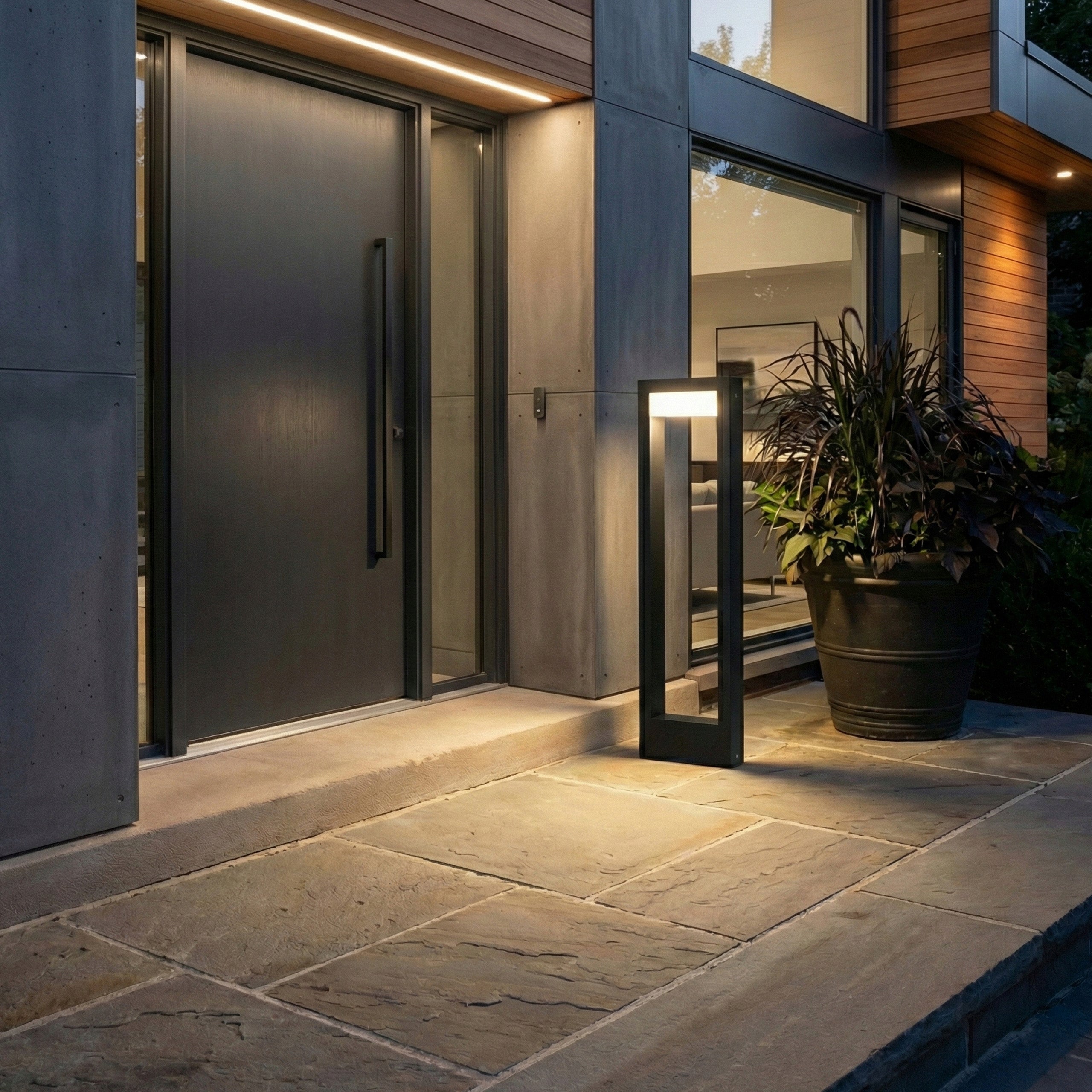 LED Garden Lamp Post 60cm IP44 Black Modern Strong PREMIUM 230V Packaging status original