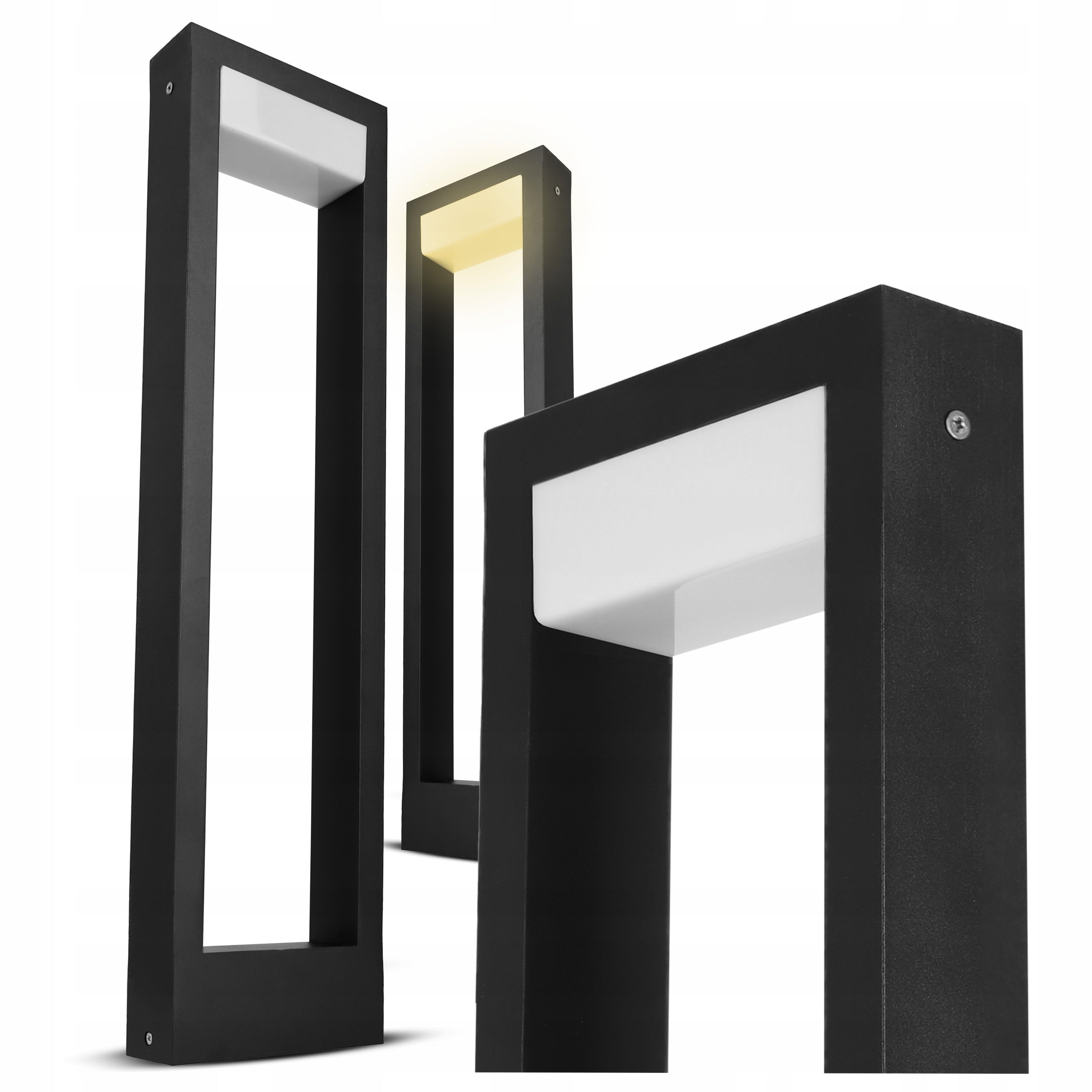LED Garden Lamp Post 60cm IP44 Black Modern Strong PREMIUM 230V