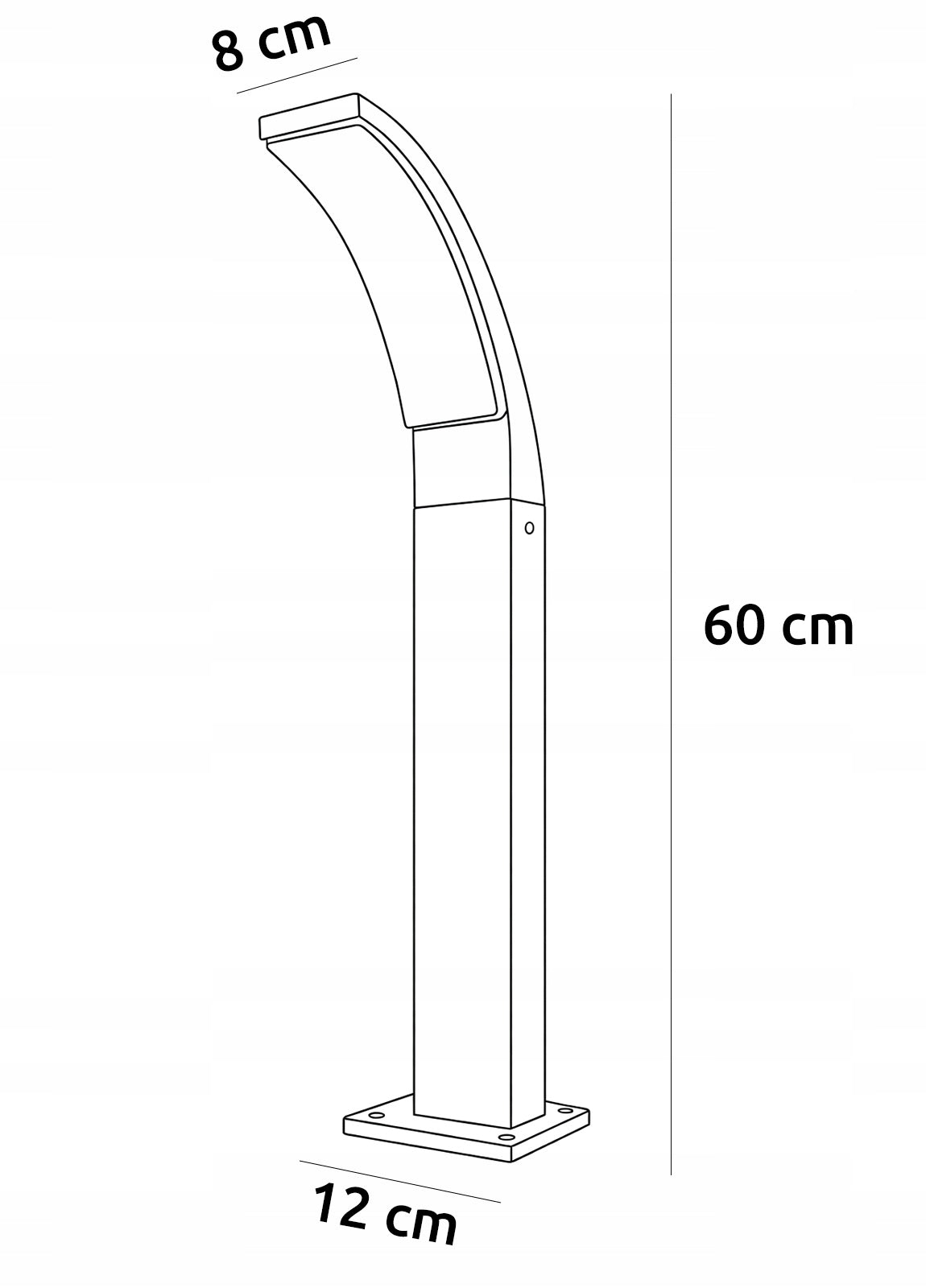 LED Garden Lamp Standing Post 60 cm 12W LED 1320lm 4000K SuperLED Collection Lumio