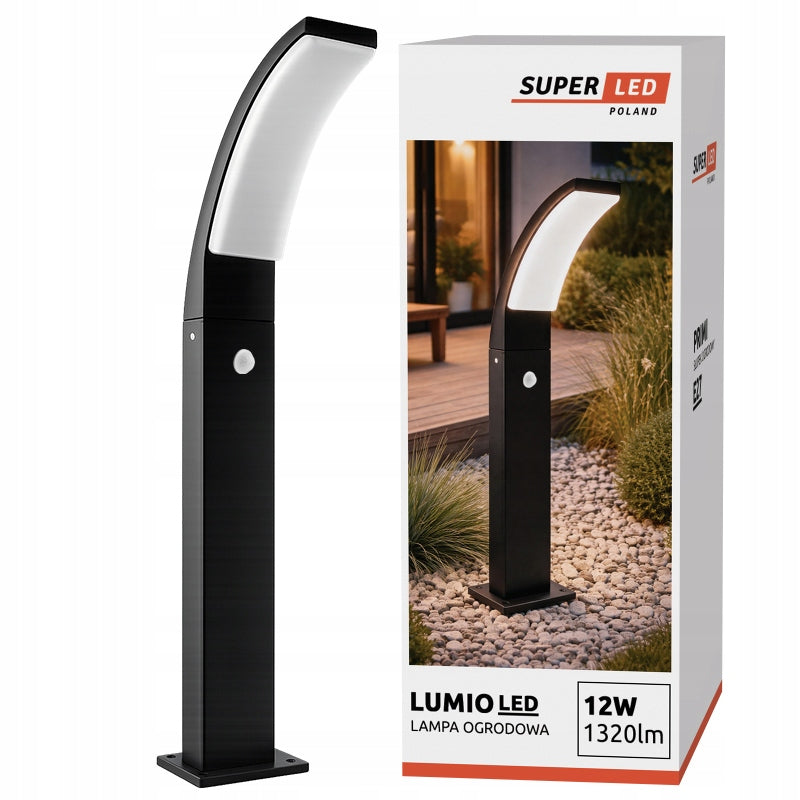 LED Garden Standing Post 12W 130W 60 cm 4000K + PIR Motion Sensor