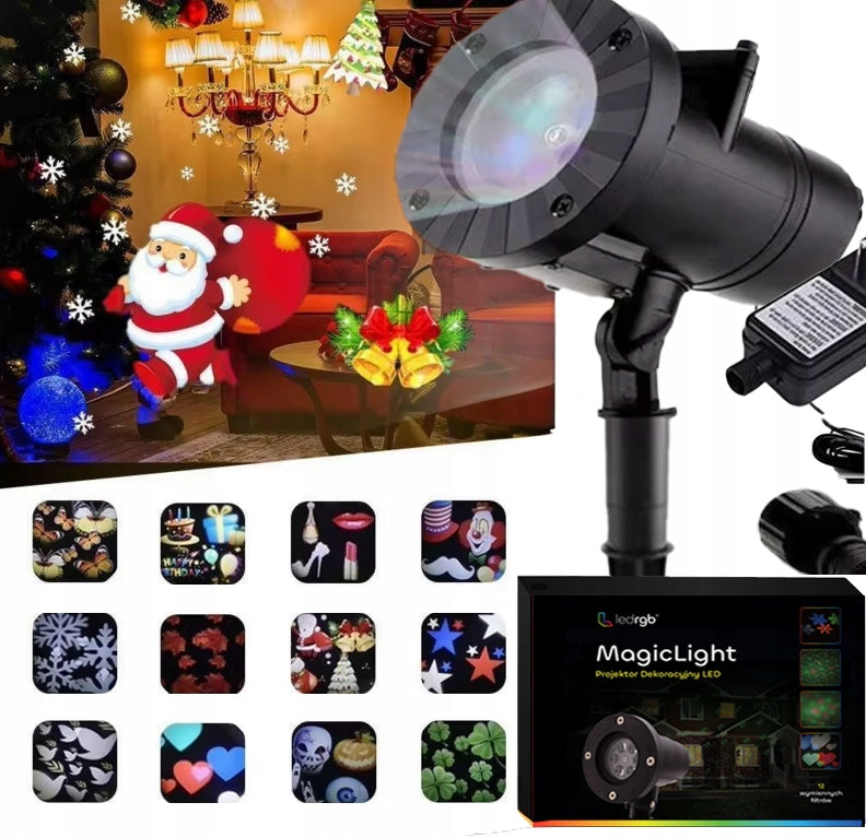 LED Halloween Decorative Laser Projector 12 Discs IP65 Range 8m 5W