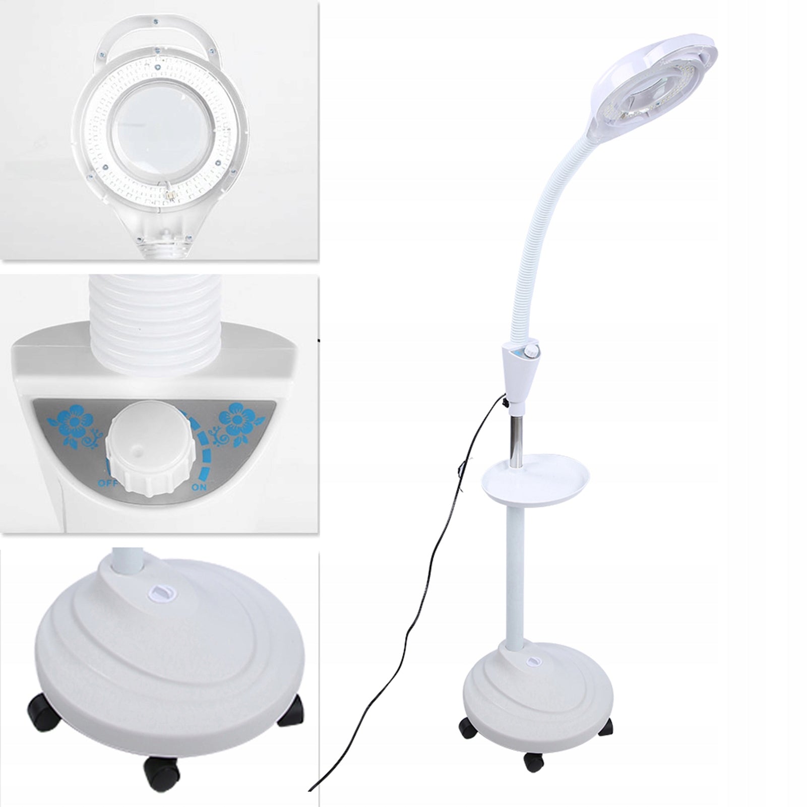 LED LAMP COSMETIC MAGNIFYING MAGNIFIER FOR EYELASHES STANDING 120 LED MAGNIFIER 8X Brand no brand