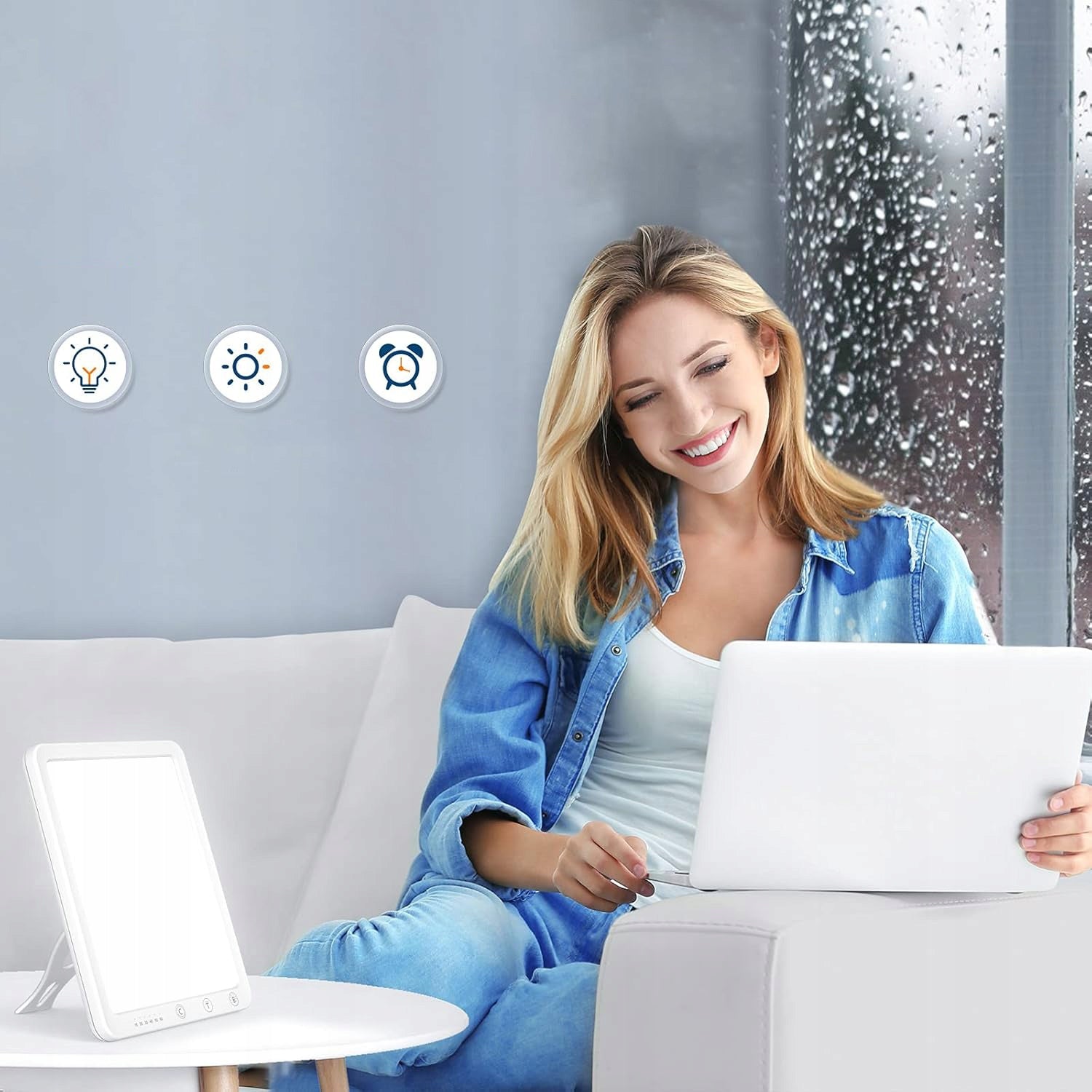 LED LAMP FOR DAYLIGHT THERAPY 3 COLORS OF LIGHT 5 BRIGHTNESS TIMER Brand no brand