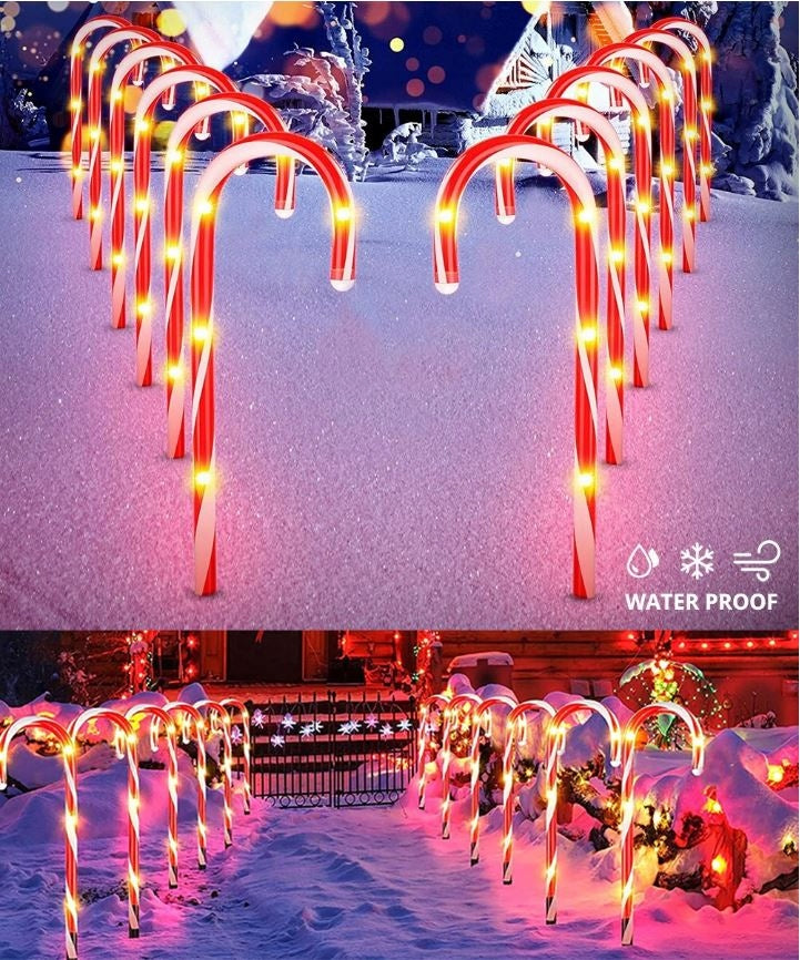 LED LAMPS CANDY LOLLIPOPS 5PCS LED CANE SANTA CLAUS 65CM Brand no brand