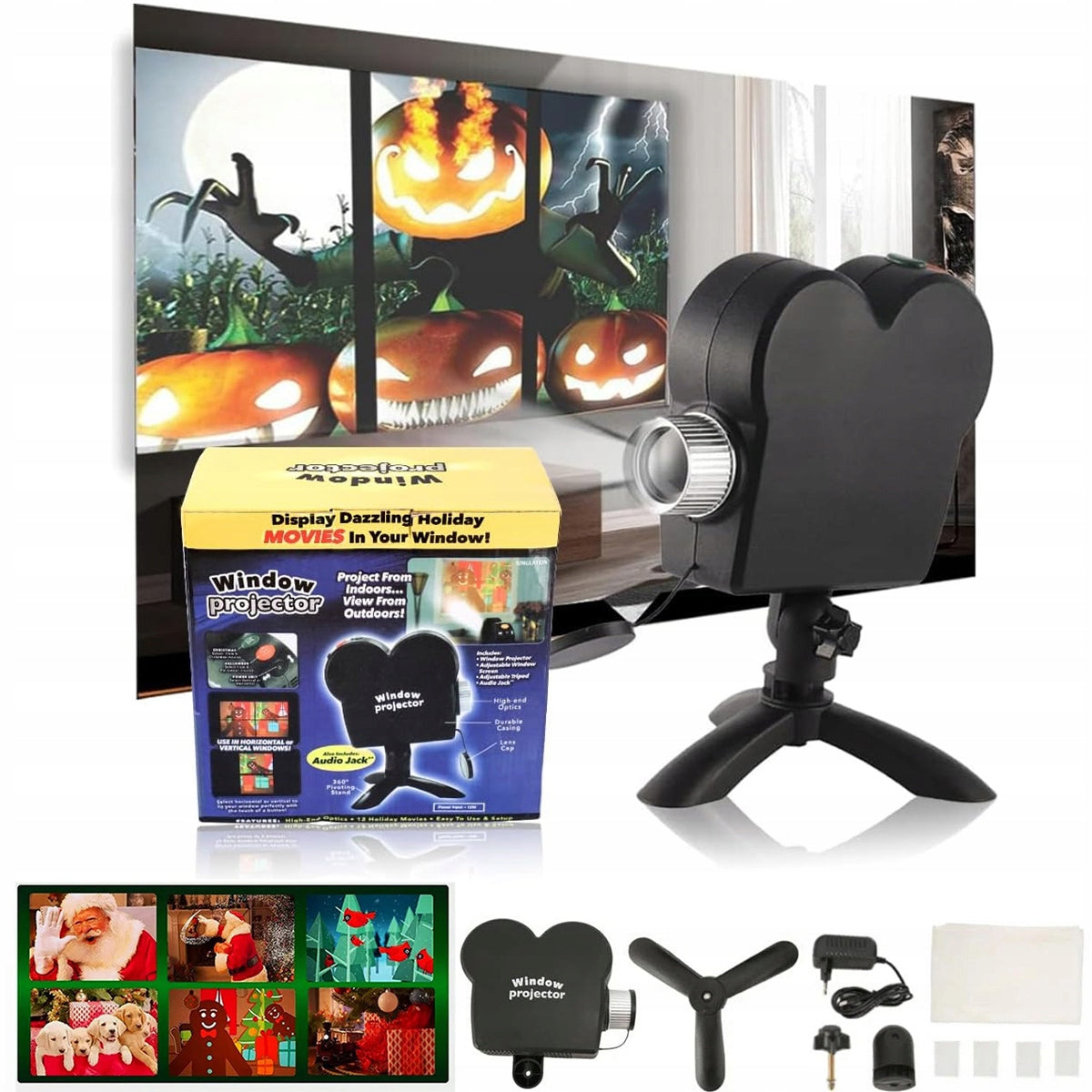 LED LASER PROJECTOR CHRISTMAS 12in1 PATTERNS MOVEMENT