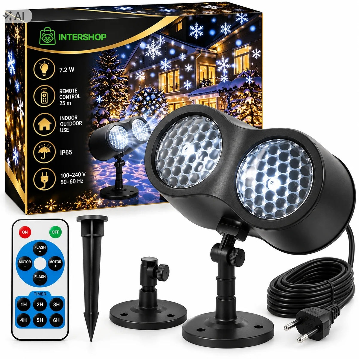LED LASER PROJECTOR CHRISTMAS SNOWFLAKE PROJECTOR FOR HOME