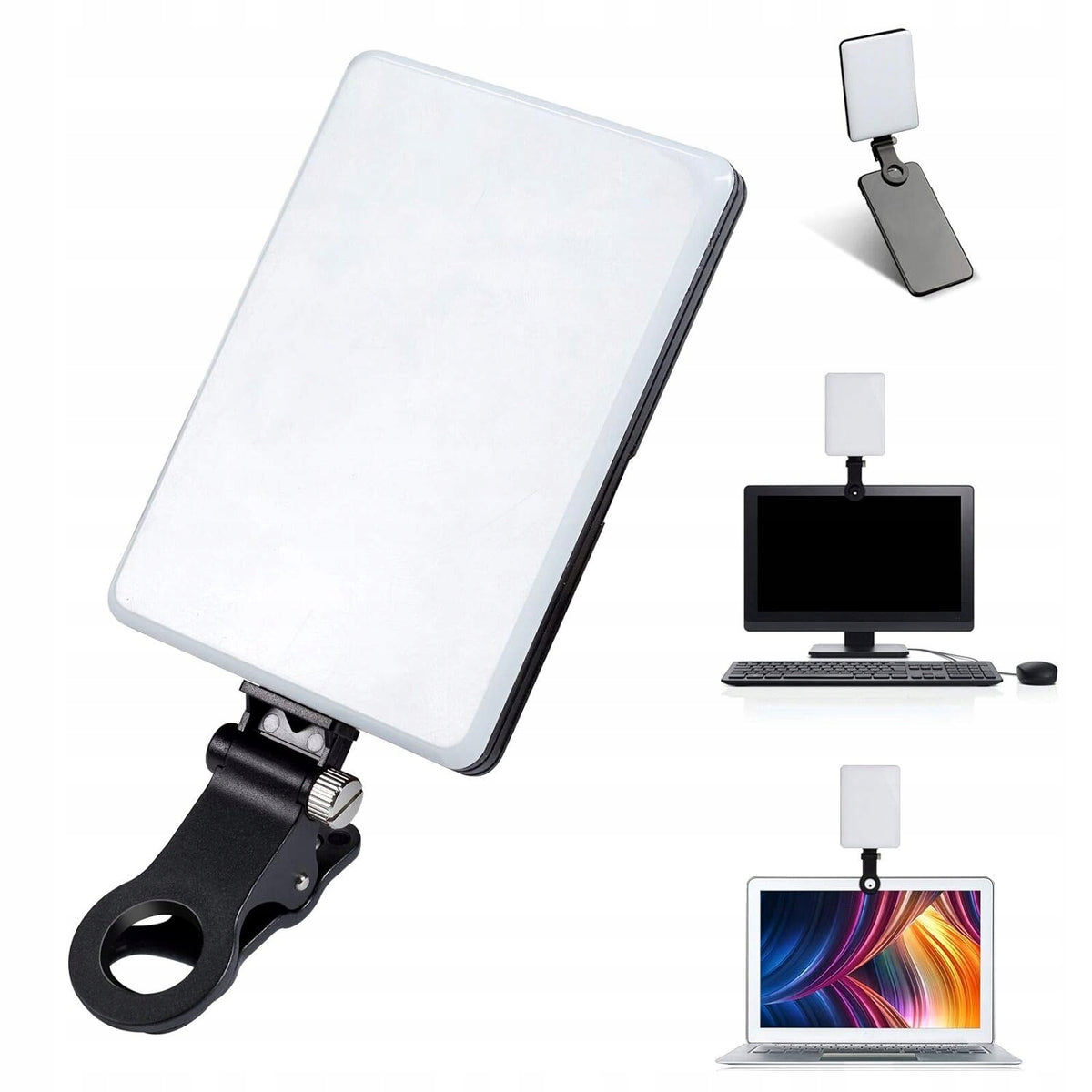 LED LIGHT FOR SELFIE 3 LIGHT MODES BRIGHTNESS ADJUSTMENT 2000MAH BUCKLE Manufacturer code LAMPA OŚWIETLENIOWA
