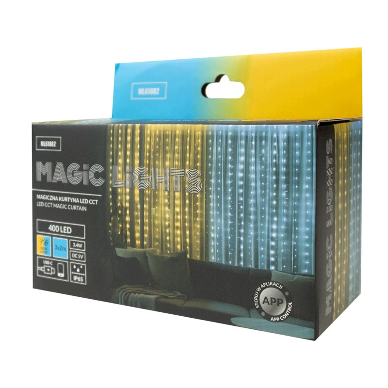 LED Light Curtain 400 LED 3x2m CCT USB-C Magic Lights