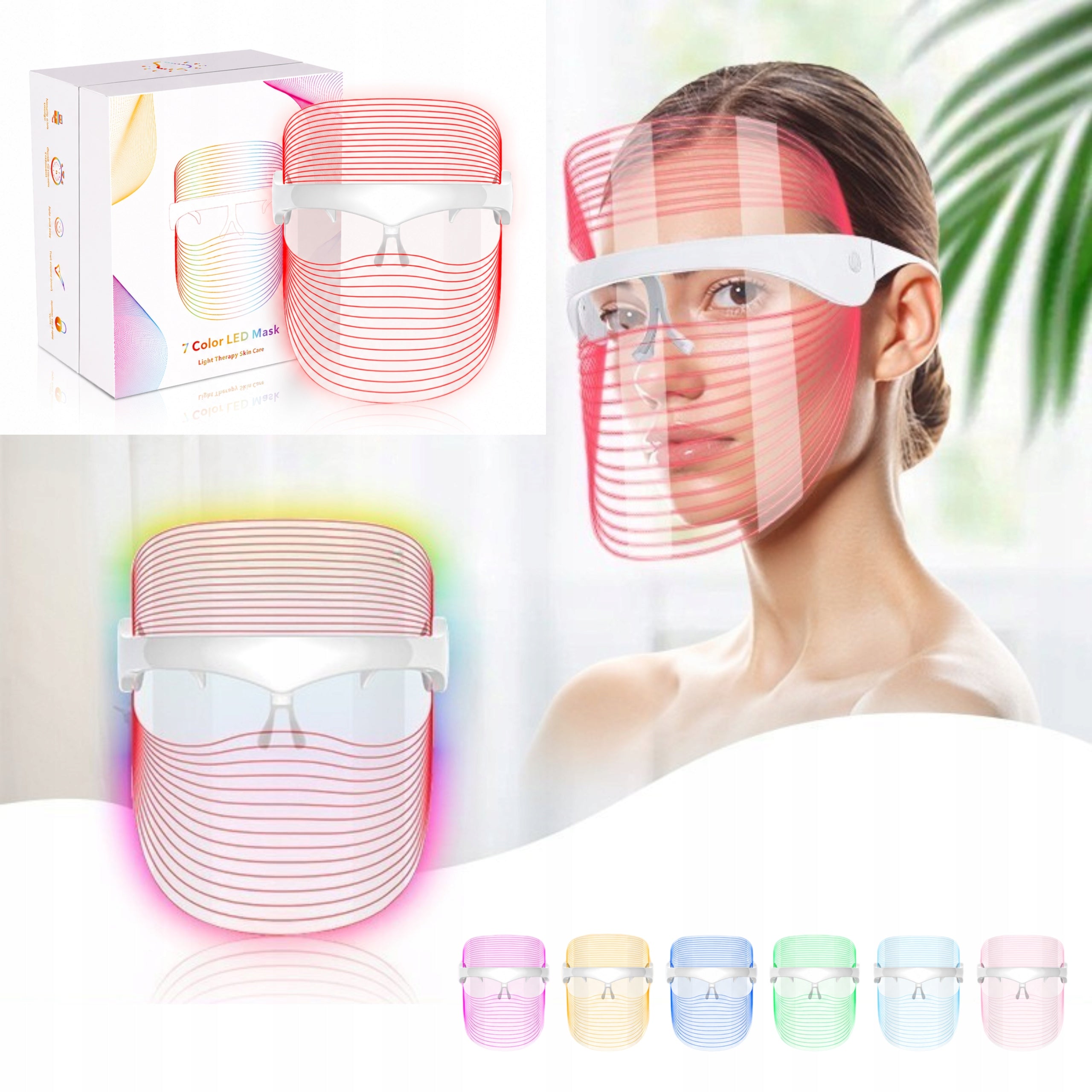 LED MASK WITH RED LIGHT TO REDUCE THE VISIBILITY OF WRINKLES Manufacturer code Maska led na twarz crossbunnypl