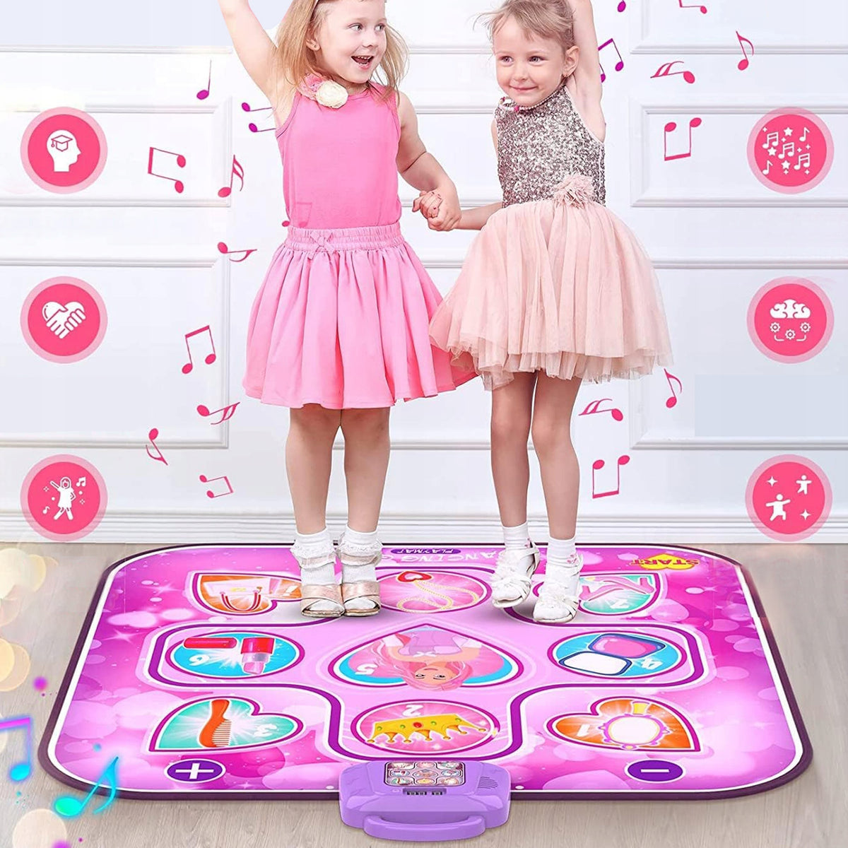 LED MUSIC MAT FOR LEARNING TO DANCE FUN NON-SLIP 6 GAME MODES Packaging status original