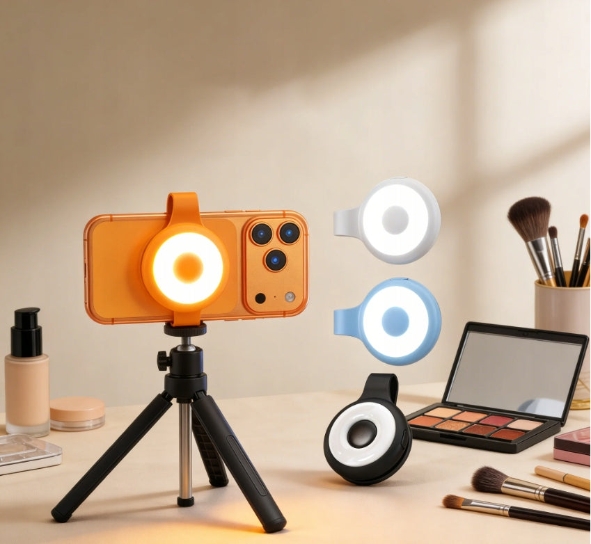 LED MagSafe Lamp 5-Degree 3-Light Modes Orange for Makeup Vlog Packaging status original