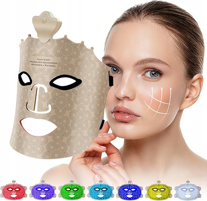 LED Mask 7 Colors Face Light Therapy Wireless