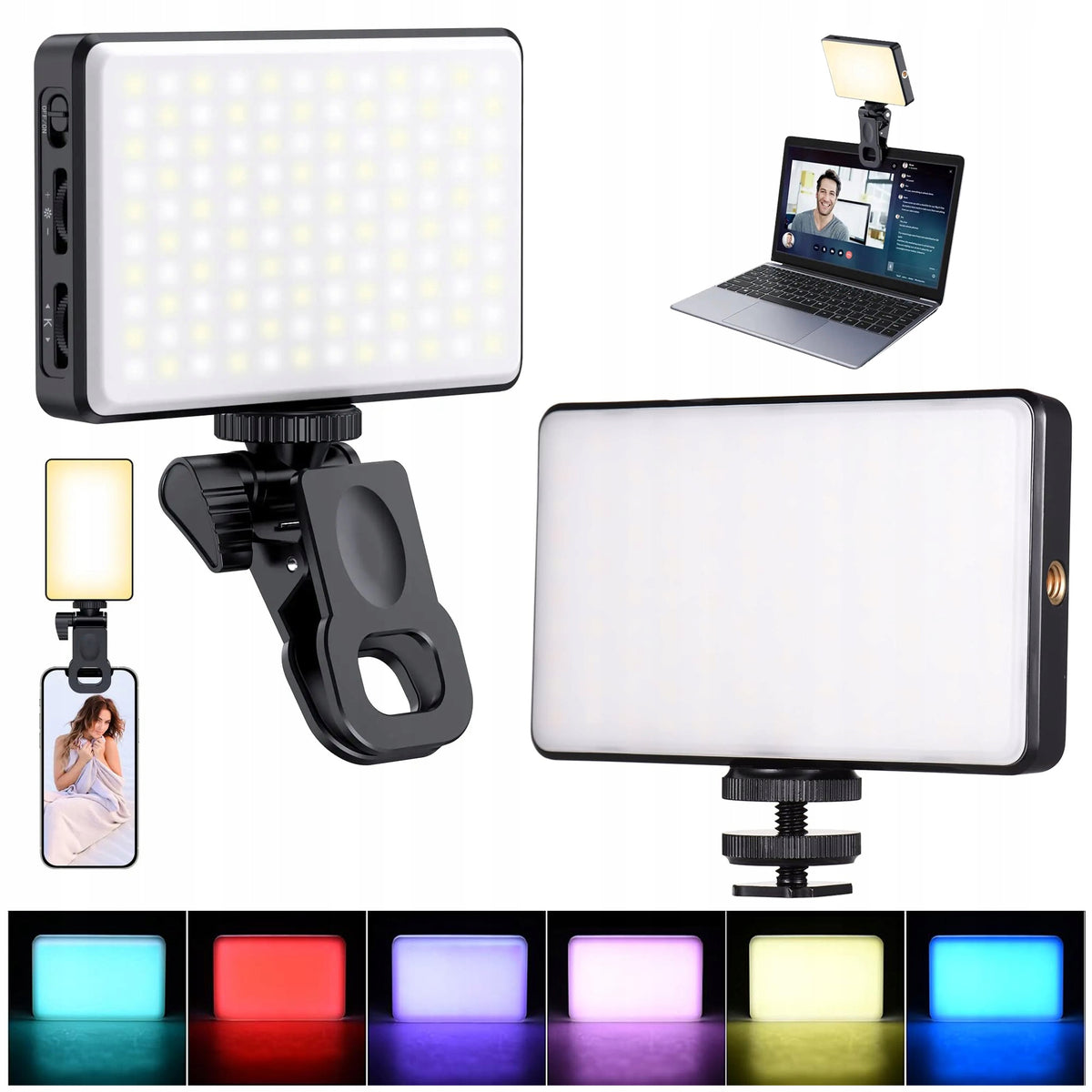 LED Movie Photo Lamp Continuous Lighting WARM COLD ADAPT for Phone