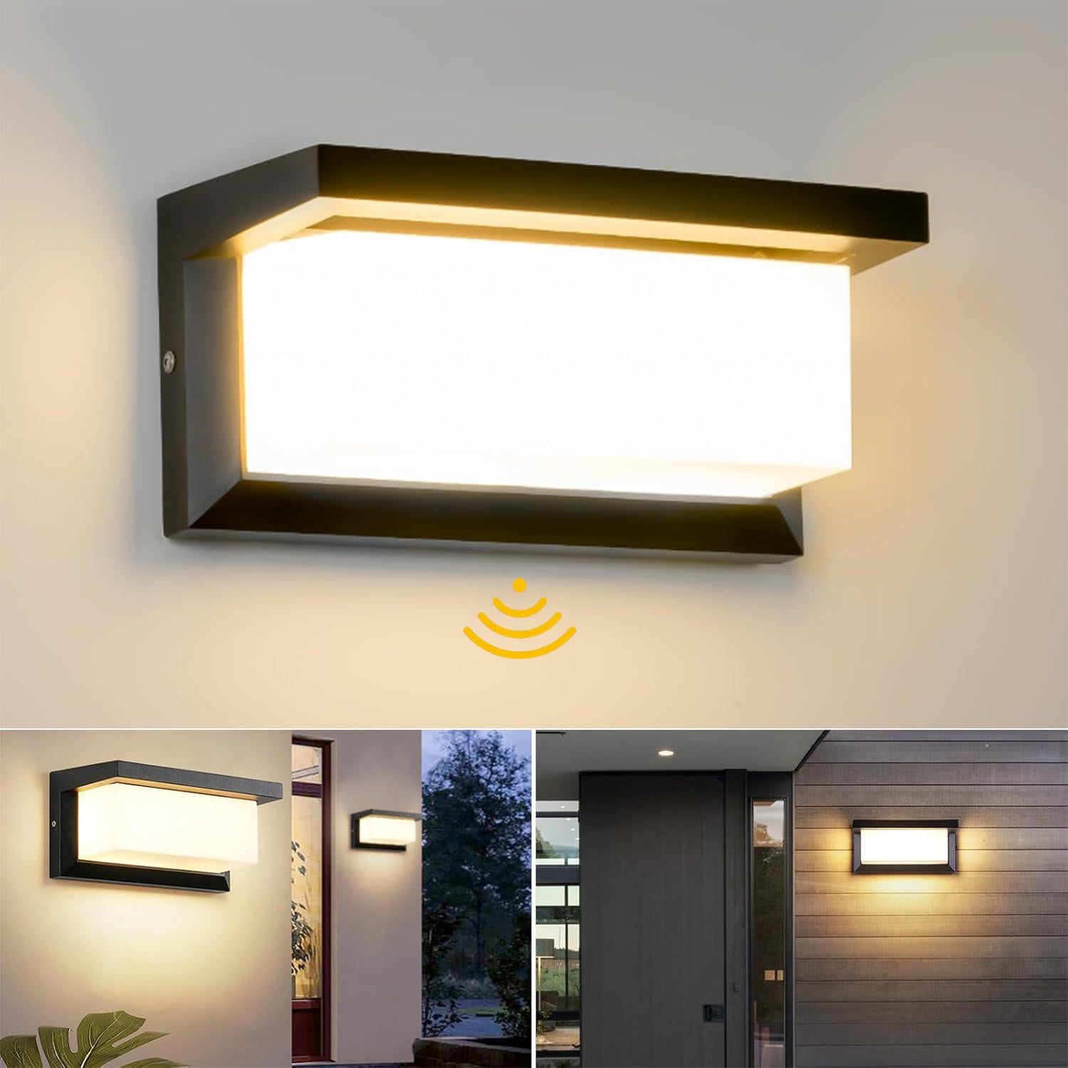 LED OUTDOOR WALL LAMP OVER ENTRANCE DOOR WITH 18W Motion Sensor