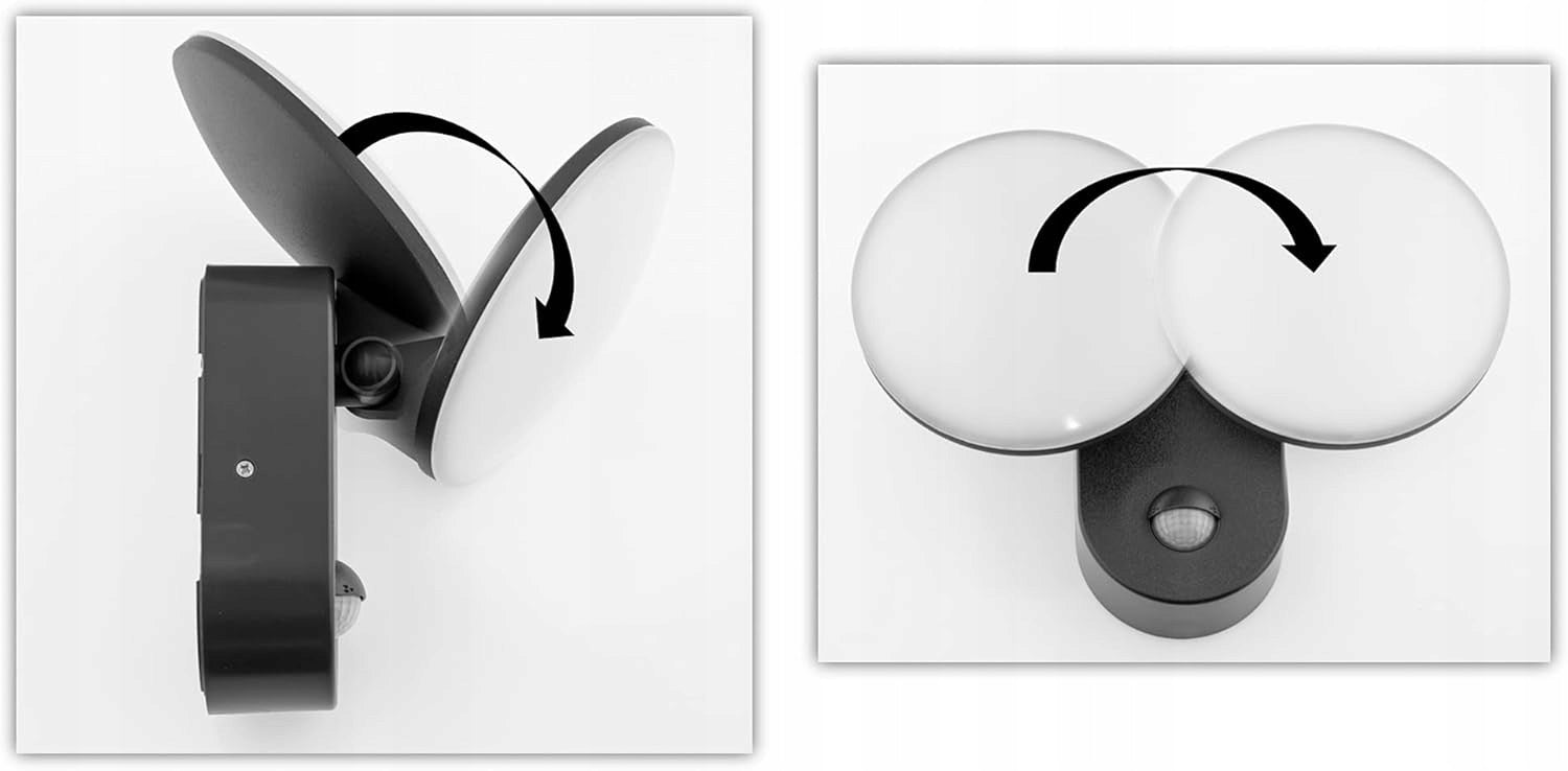LED Outdoor Wall Lamp with Motion Sensor Grey Adjustable 4000K IP65 Manufacturer code AZ-159