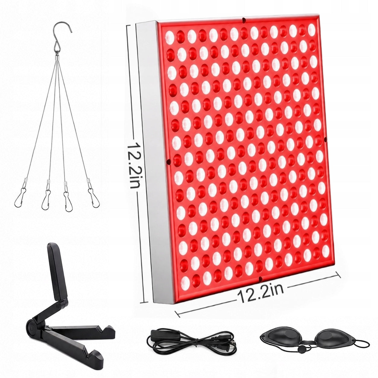 LED PANEL RED LIGHT THERAPY 45W 225 LED INFRARED LAMP Packaging status original