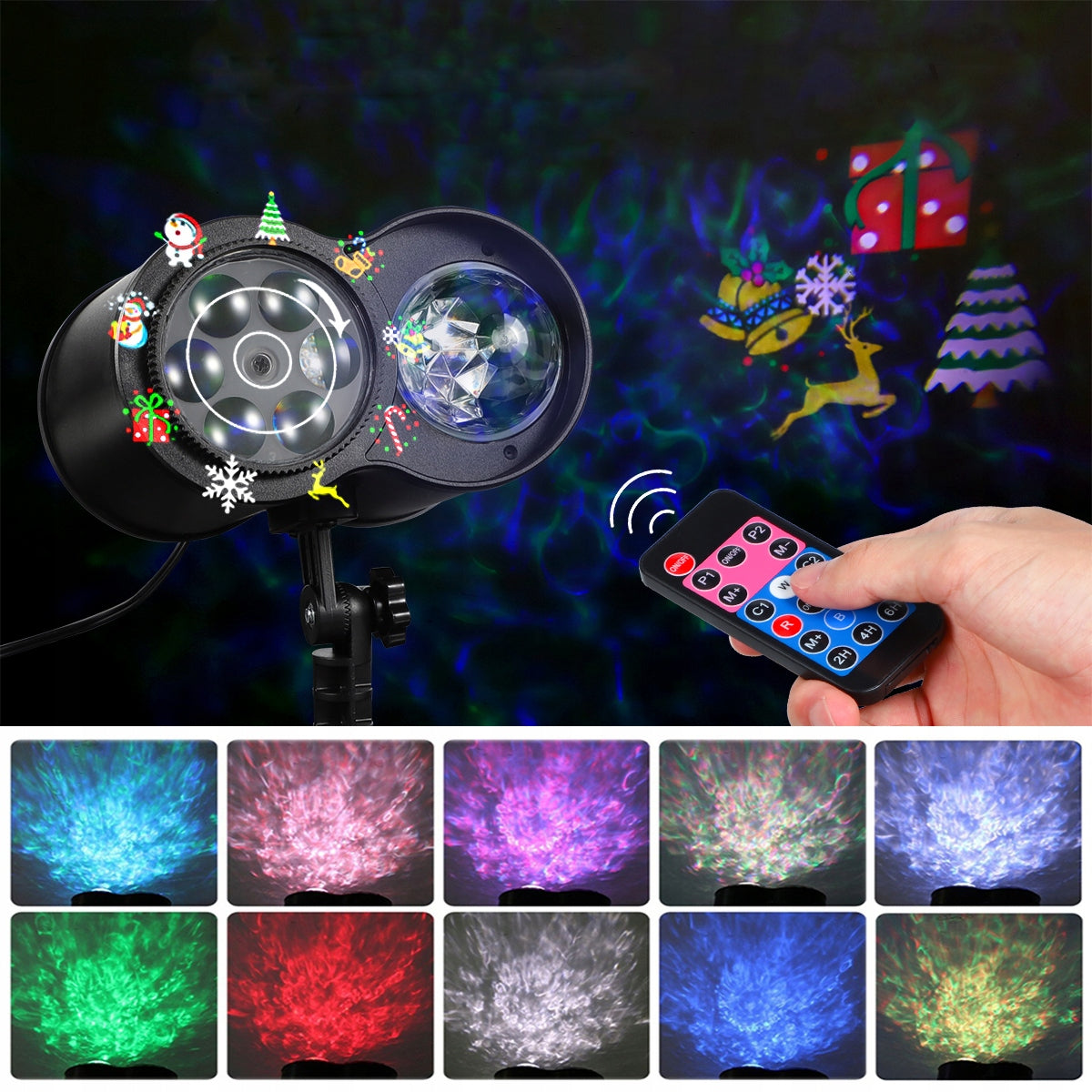 LED PROJECTOR CHRISTMAS SPOTLIGHT PROJECTOR DIFFERENT DESIGNS FOR HOME SLIDES Packaging status original