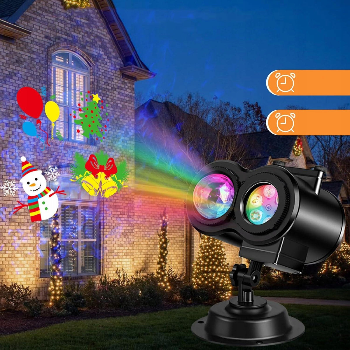 LED PROJECTOR LAMP, 12 SHEETS OF PROJECTOR LIGHT FOR CHRISTMAS Product weight with unit packaging 0.78 kg