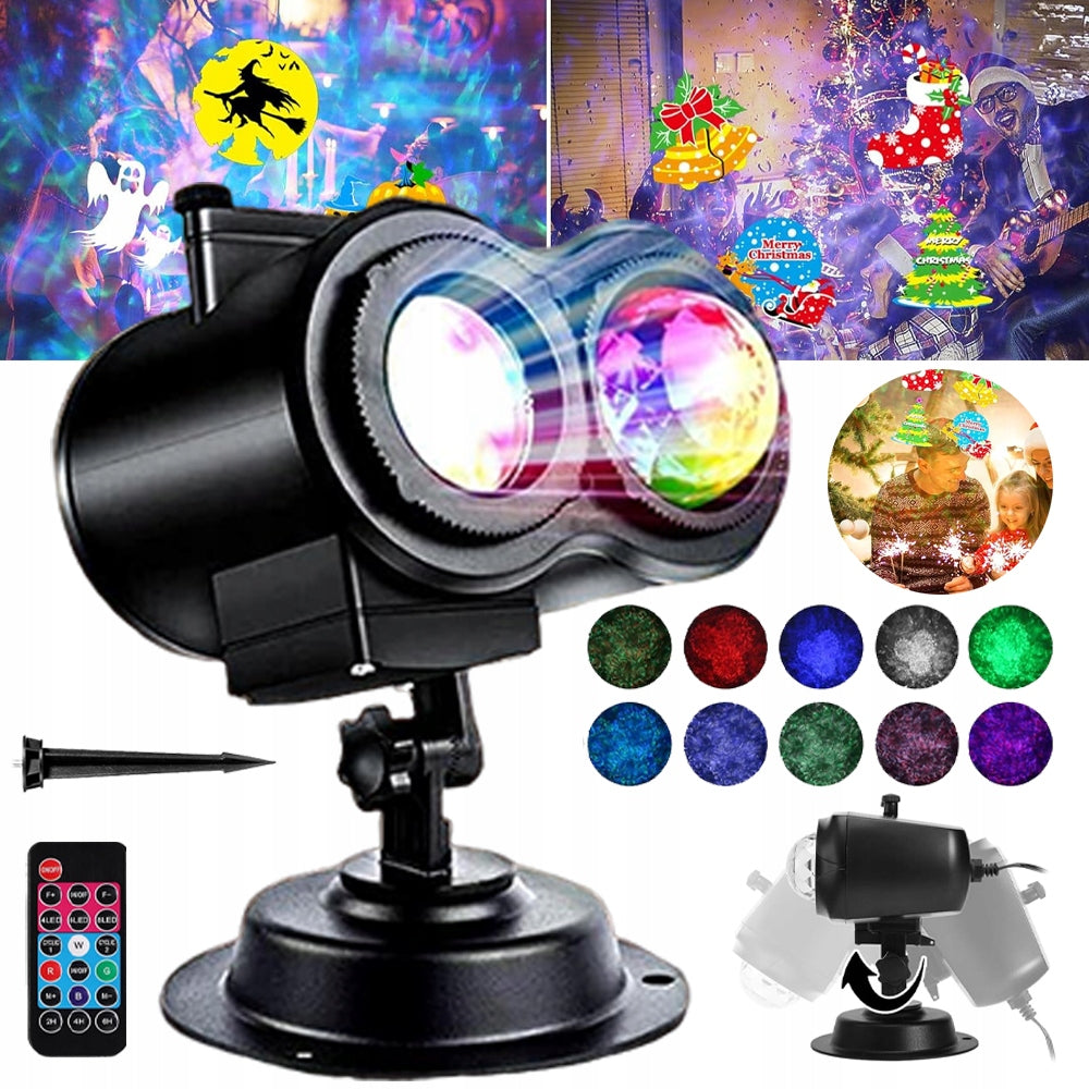 LED PROJECTOR LAMP, 12 SHEETS OF PROJECTOR LIGHT FOR CHRISTMAS