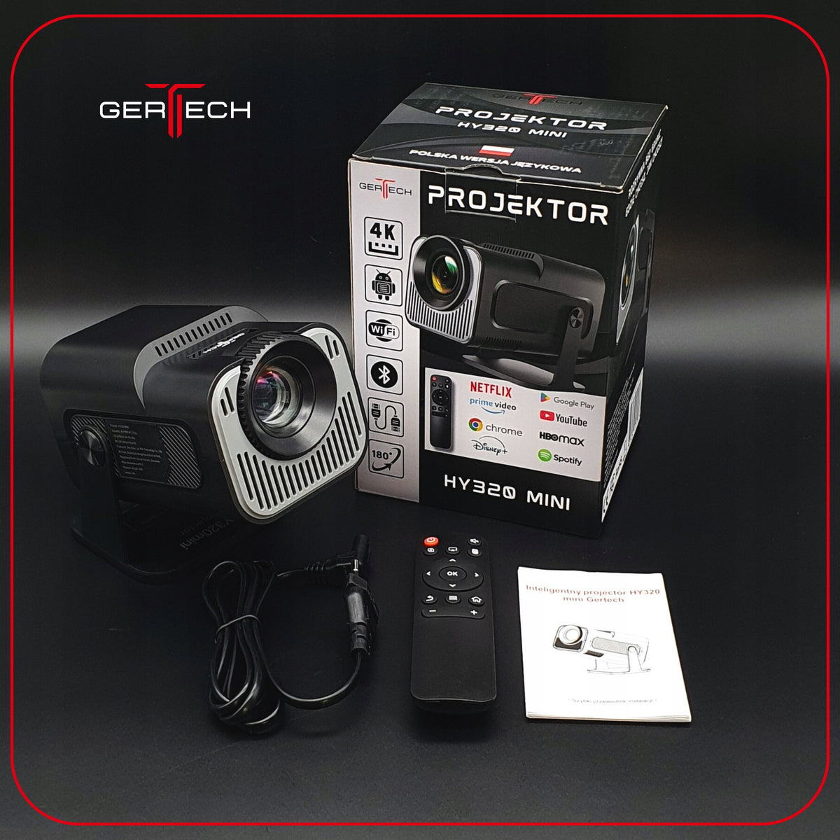 LED Projector Portable HY320 Mini Projector Smart Home Theater 4K Rotary EAN (GTIN) 0635408501424
