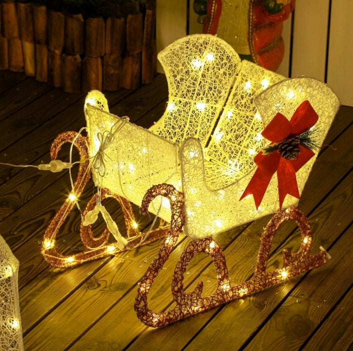 LED REINDEER AND SLEIGH CHRISTMAS DECORATION 170 LIGHTS 50 x 29 x 42 cm Brand Outsunny
