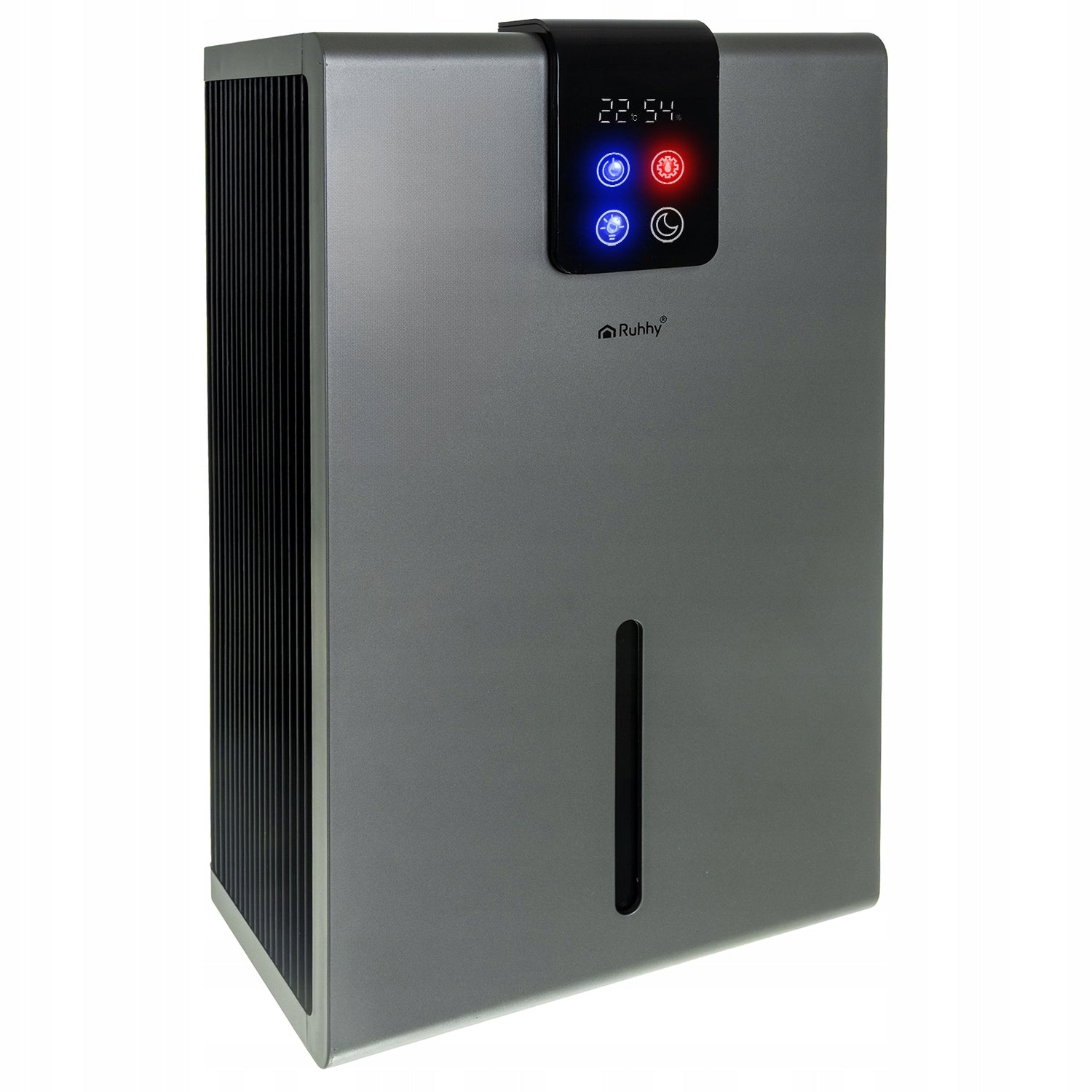 LED RGB 90W dehumidifier and moisture absorber LCD 2200ml silver Brand Ruhhy