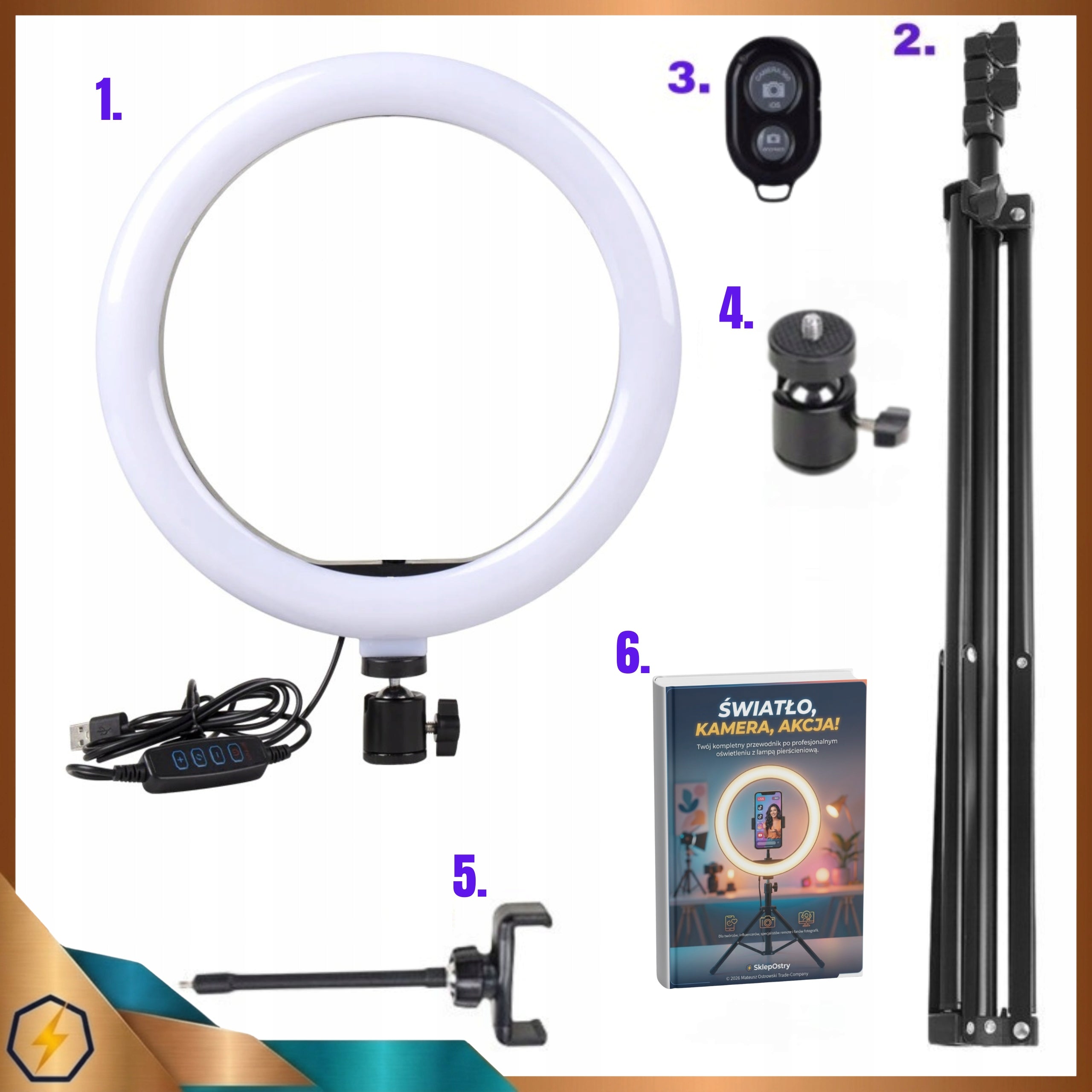LED RING LAMP 30CM FOR MAKEUP PHOTOS SELFIE HOLDER PHONE TIKTOK Packaging status original