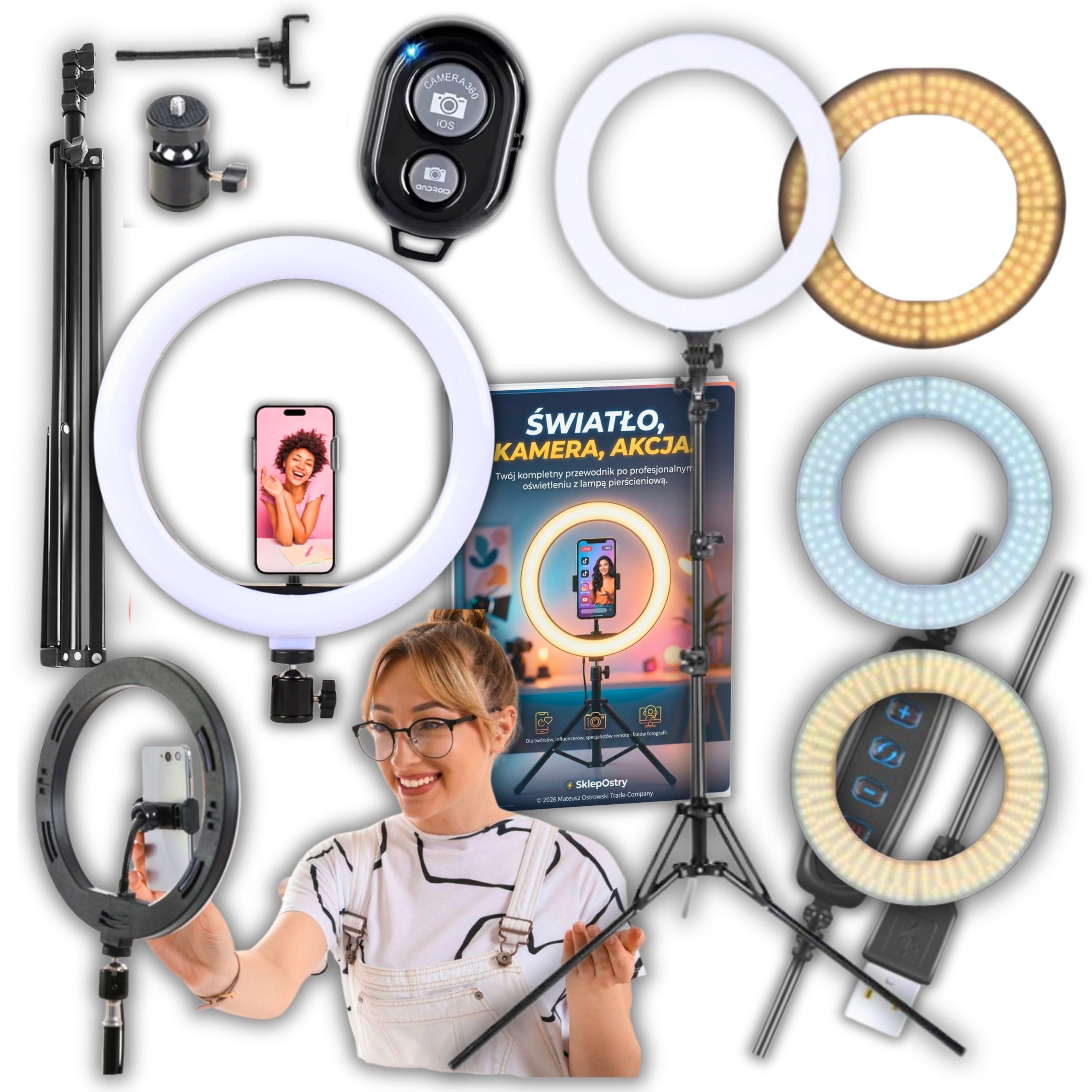 LED RING LAMP 30CM FOR MAKEUP PHOTOS SELFIE HOLDER PHONE TIKTOK