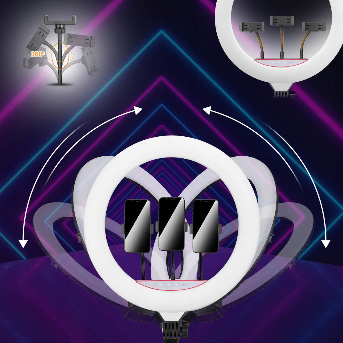 LED RING RGB LAMP WITH SELFIE TRIPOD PHOTOS FOR PHONE Manufacturer code 5905523062434