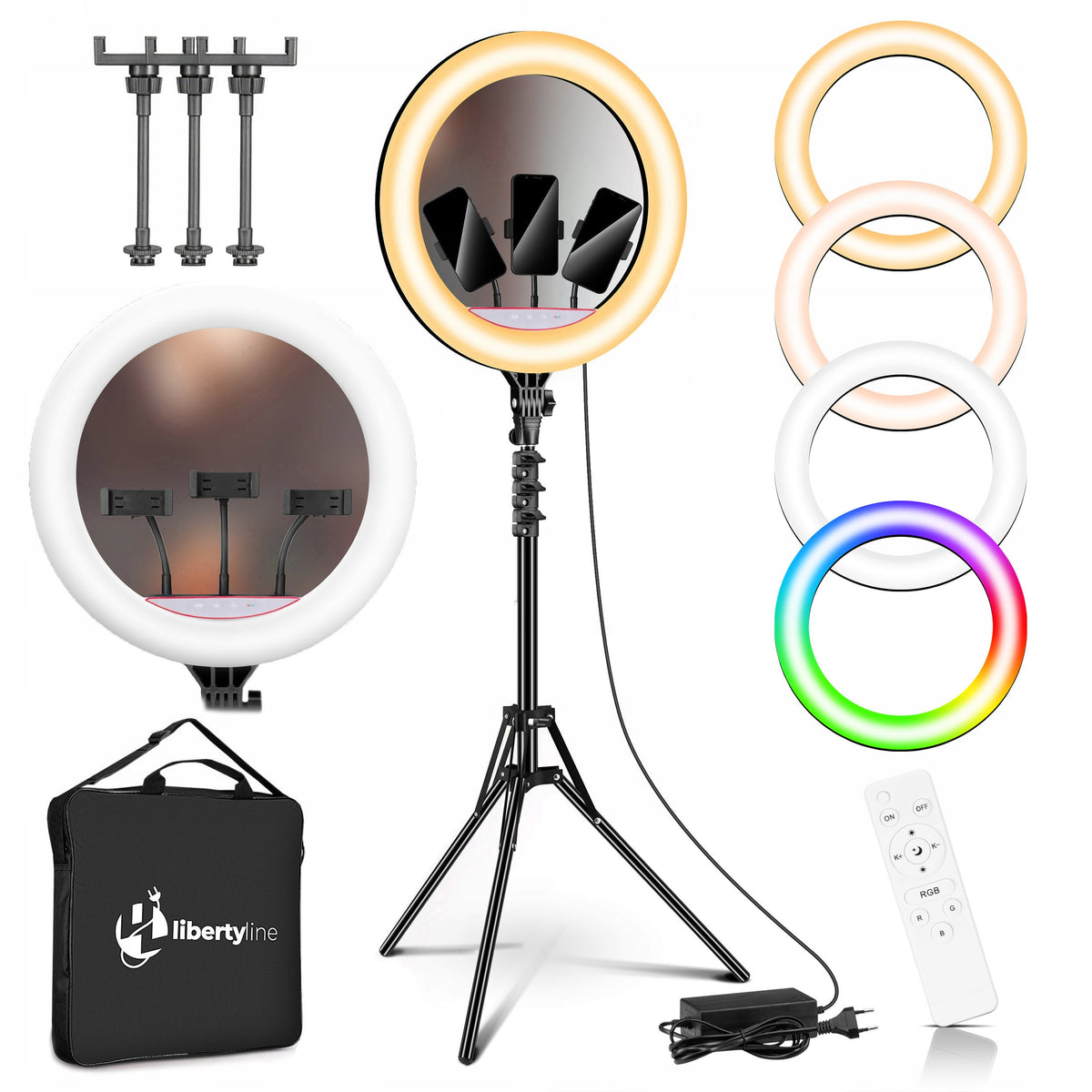 LED RING RGB LAMP WITH SELFIE TRIPOD PHOTOS FOR PHONE