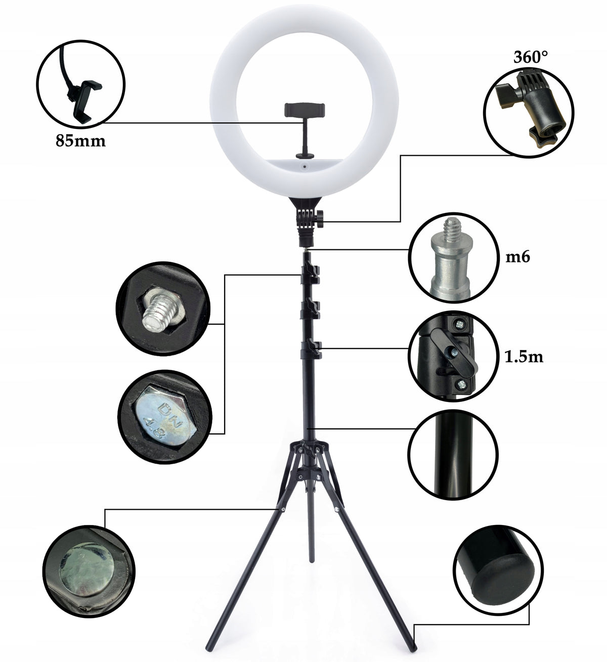 LED Ring Lamp LARGE 35CM Makeup, Selfie Packaging status original