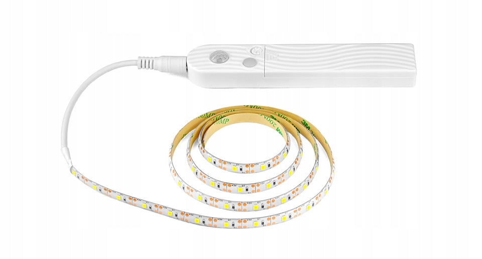 LED STRIP MOTION SENSOR BATTERY OPERATED + USB FOR FURNITURE CABINET UNDER BED 300cm 3m