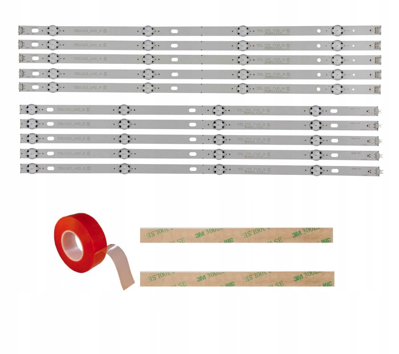 LED STRIPS 55UJ63_UHD_A and B - LG 55UJ6307 55UJ635V 55LJ610V 55LJ620V