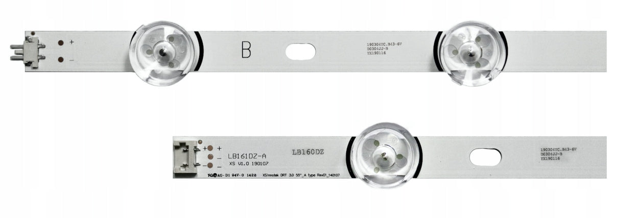 LED STRIPS LG 55LF529V 55LF652V 55LF5500 55LF6000 55LF592V 55 INCHES SET Manufacturer code LB55