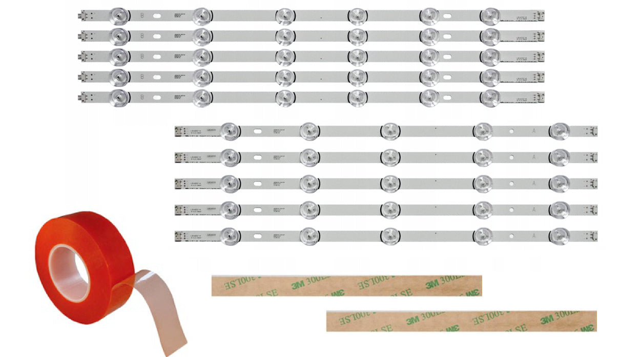 LED STRIPS LG 55LF529V 55LF652V 55LF5500 55LF6000 55LF592V 55 INCHES SET
