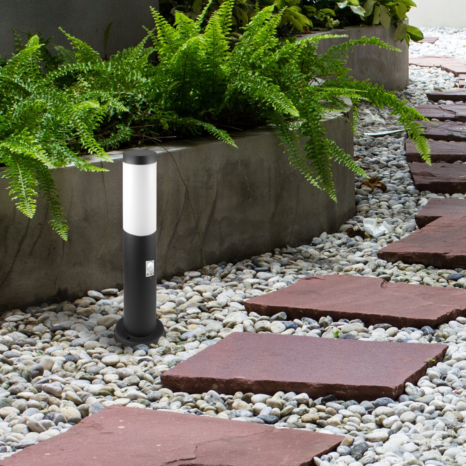 LED Standing Lamp Garden 45cm Post Outdoor MOTION SENSOR E27 LED Packaging status original
