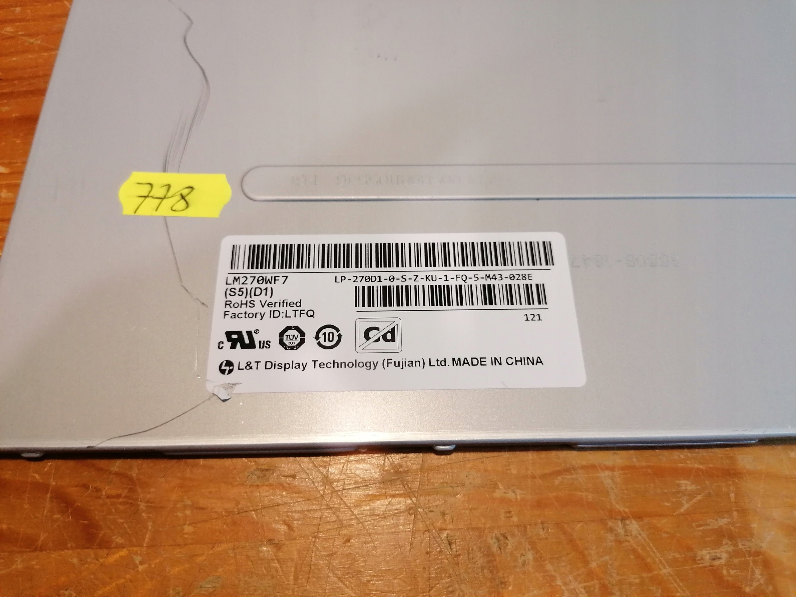 LED Strip + Backlight for LM270WF7 Philips 273V7Q Manufacturer Philips