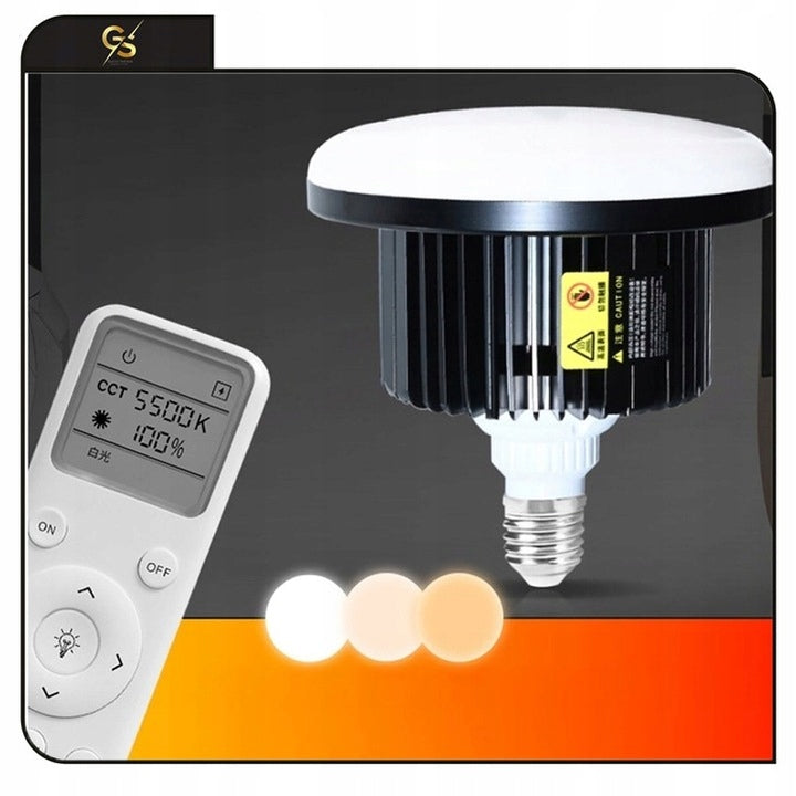 LED Studio Photo Bulb E27 100W 5500K Remote Control Adjustable Softbox Brand G&S