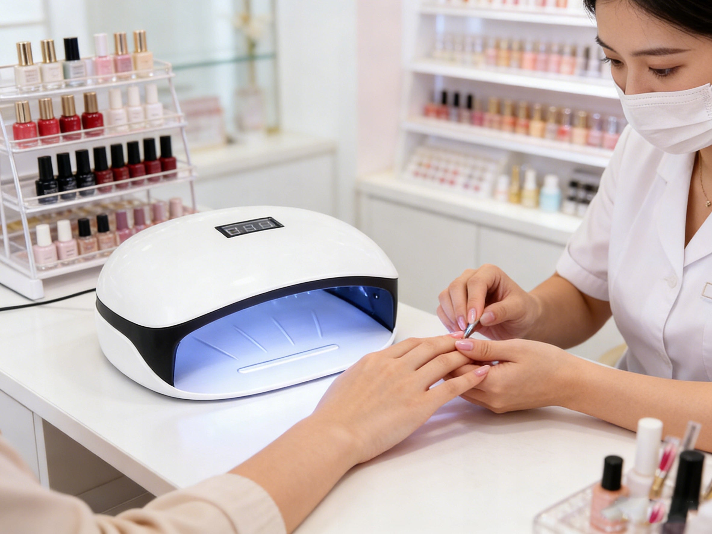 LED UV LAMP FOR NAILS HYBRID GELS STRONG PROFESSIONAL 48W MANICURE Product weight with unit packaging 0.762 kg