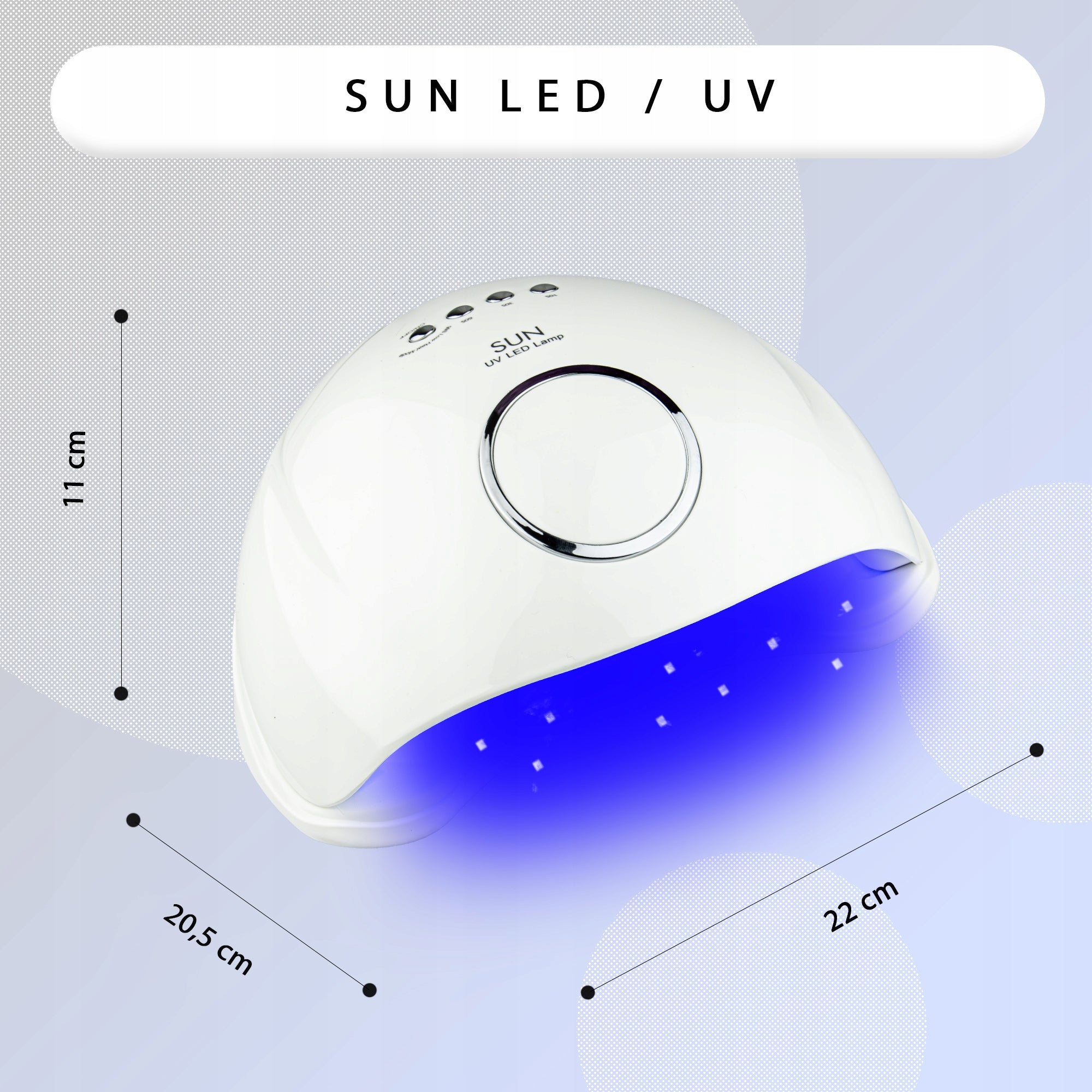 LED UV LAMP FOR NAILS HYBRID GELS STRONG PROFESSIONAL DUAL 48W MANICURE Batteries included no