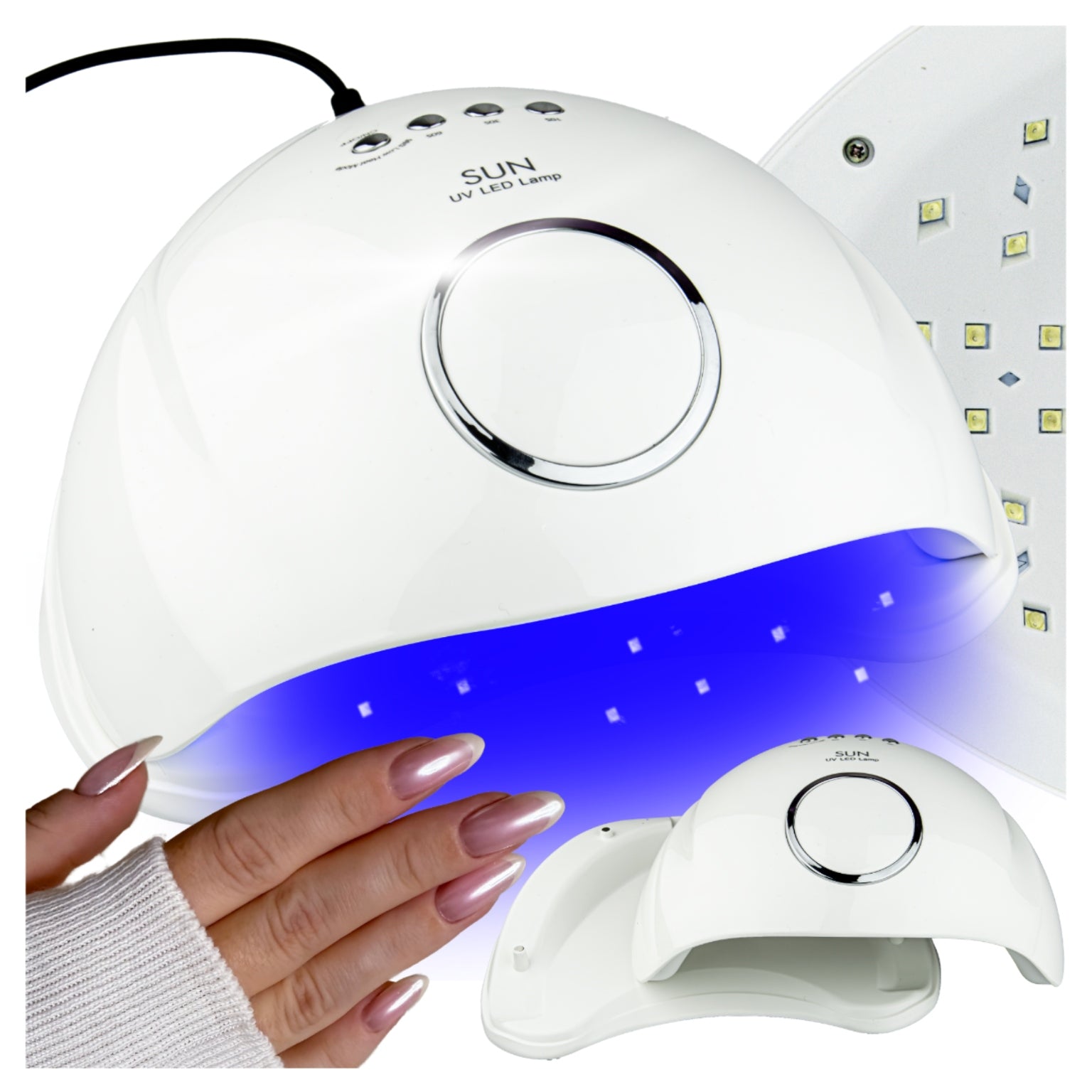 LED UV LAMP FOR NAILS HYBRID GELS STRONG PROFESSIONAL DUAL 48W MANICURE
