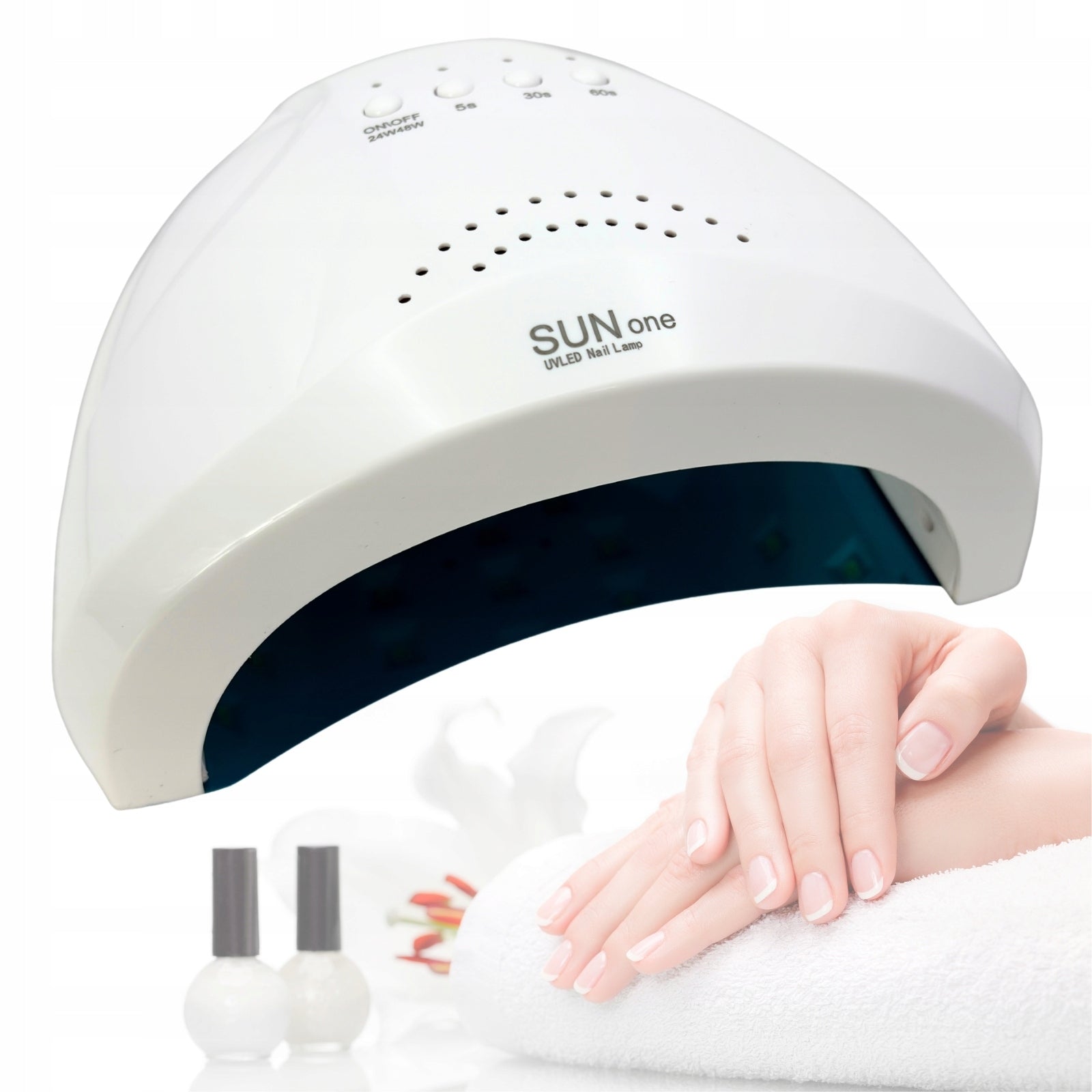 LED UV SUN one 48W Hybrid Nail Lamp Gel Manicure White Packaging status original