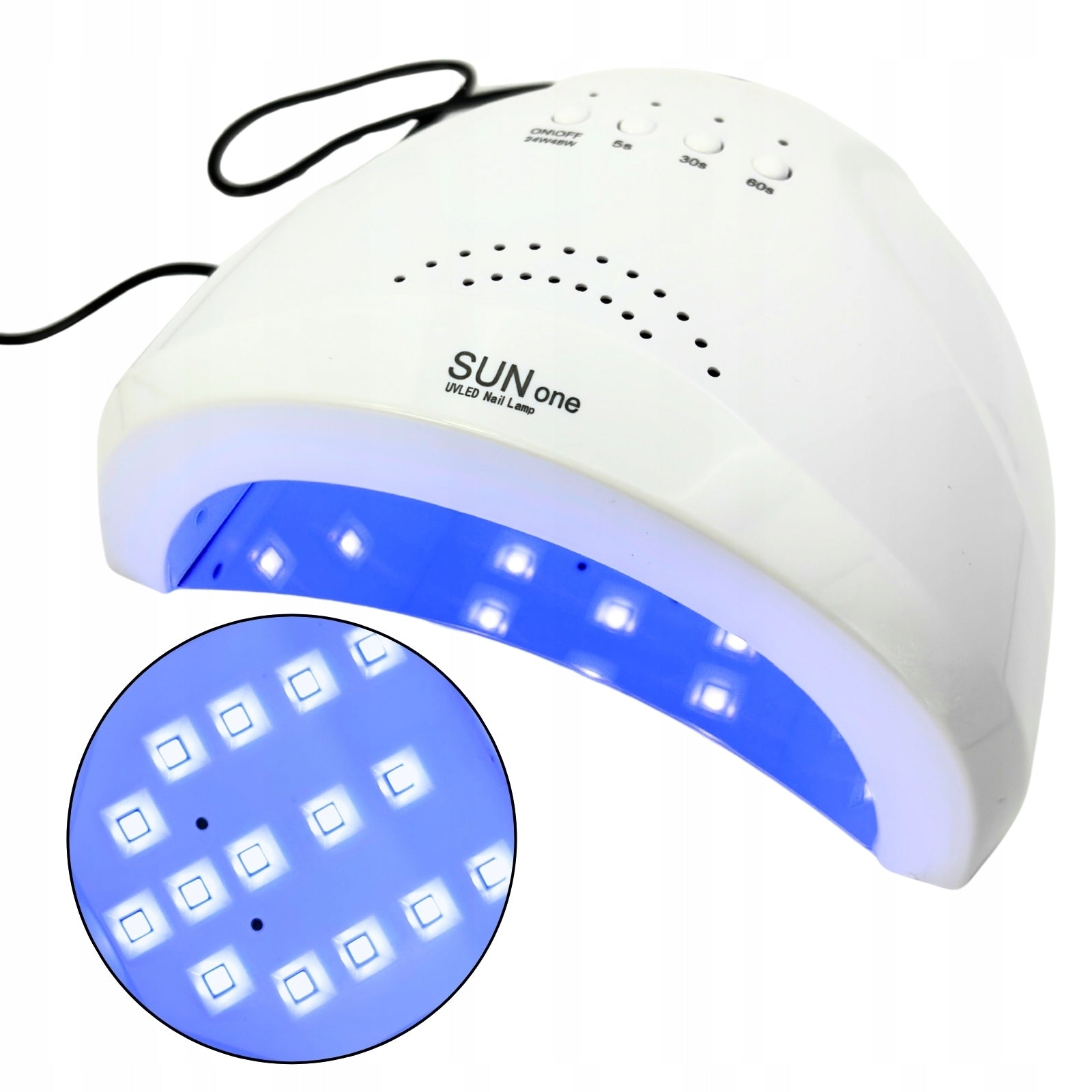 LED UV SUN one 48W Hybrid Nail Lamp Gel Manicure White