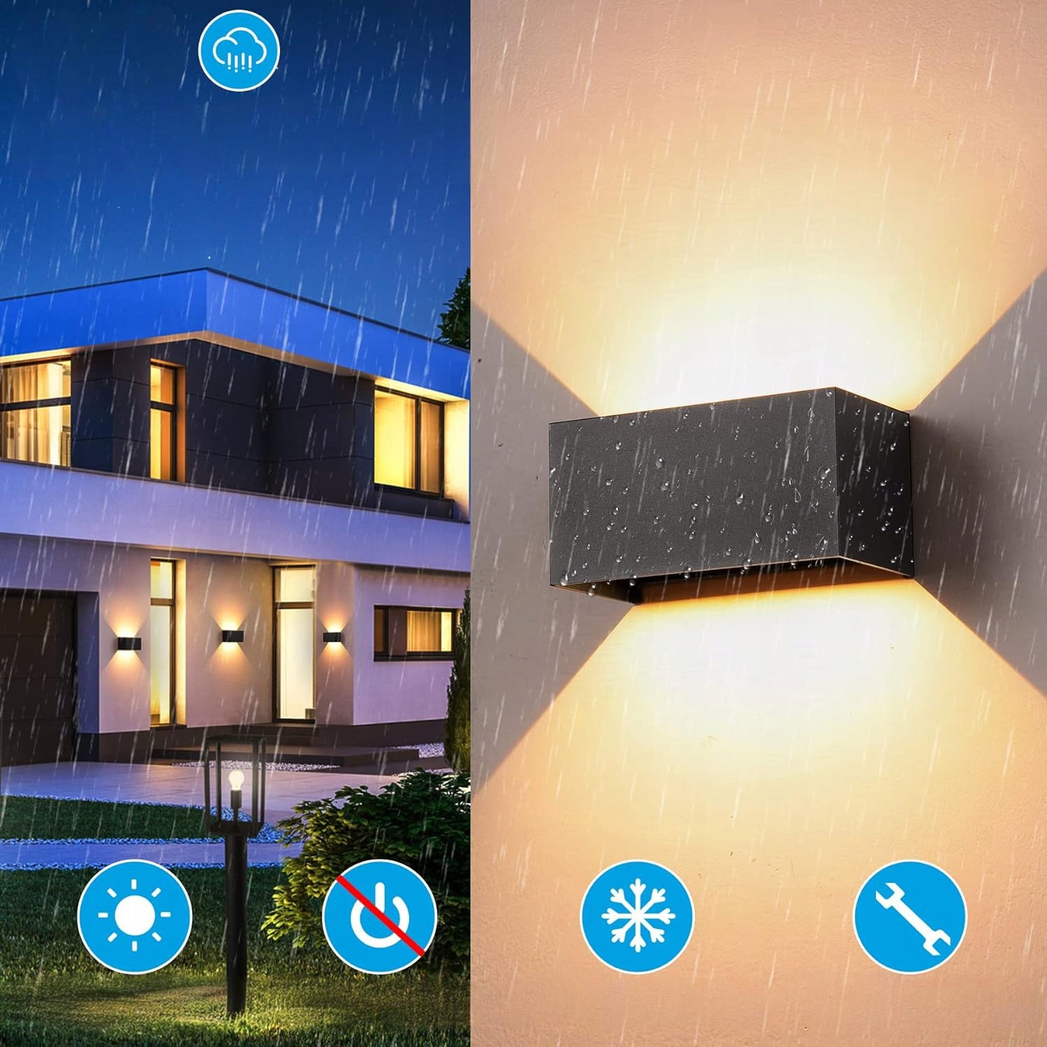 LED Wall Facade Lamp Outdoor Garden Wall Lamp TOP DOWN Aluminum Manufacturer code RJJ1906